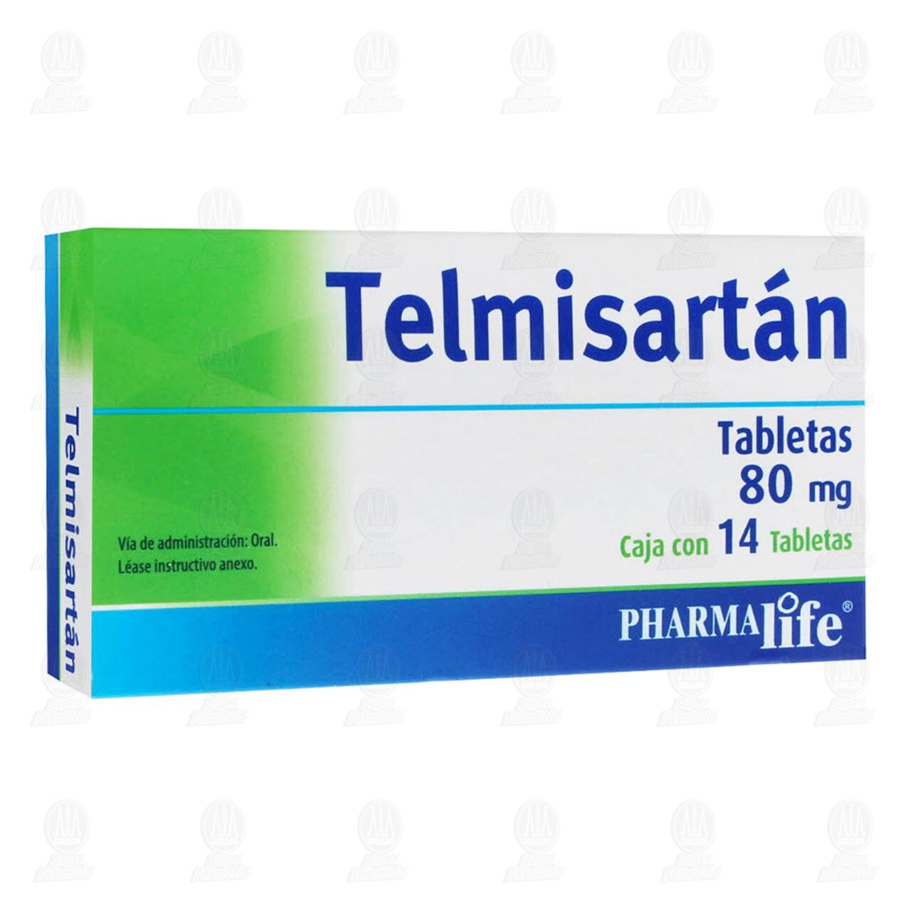 Telmisart&aacute;n 80 mg, 14 Tabletas Pharmalife. image number 0