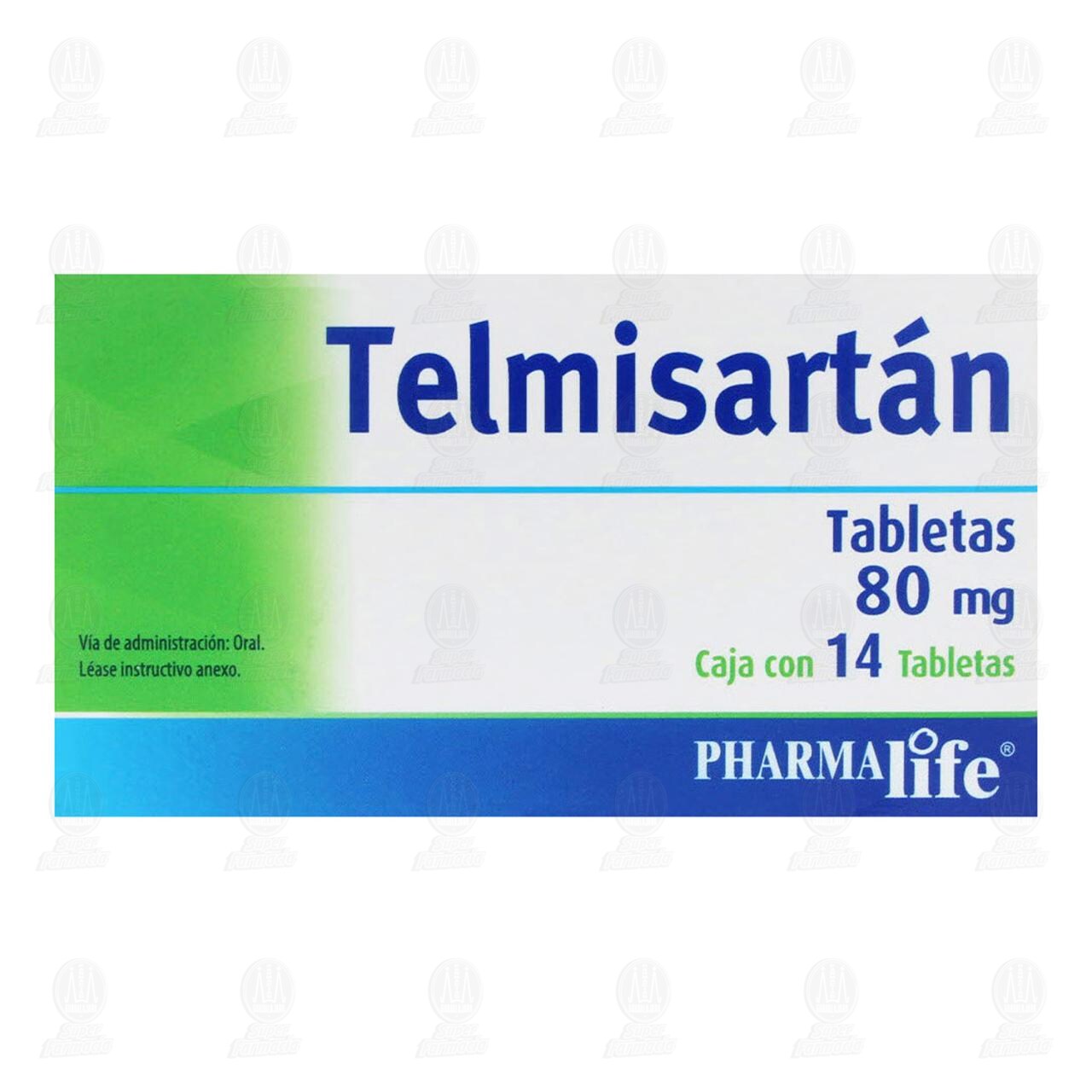 Telmisart&aacute;n 80 mg, 14 Tabletas Pharmalife. image number 1
