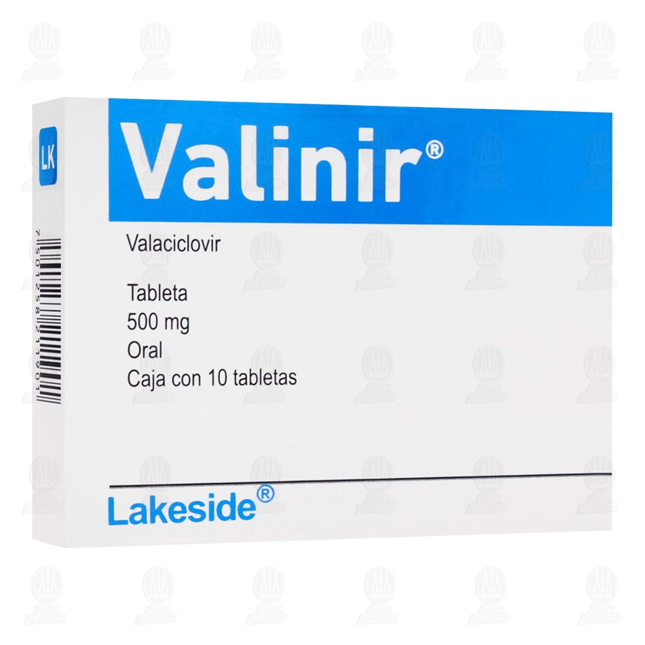 Imagen para Valinir 500 mg, 10 Tabletas.