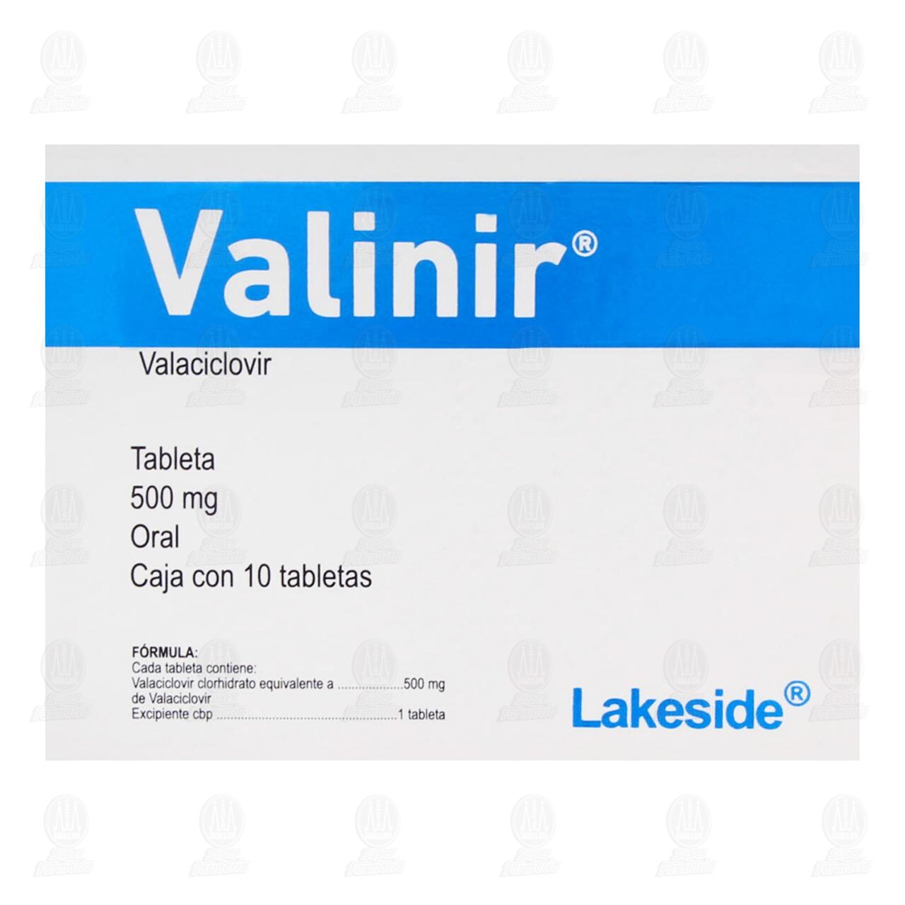 Valinir 500 mg, 10 Tabletas. image number 2