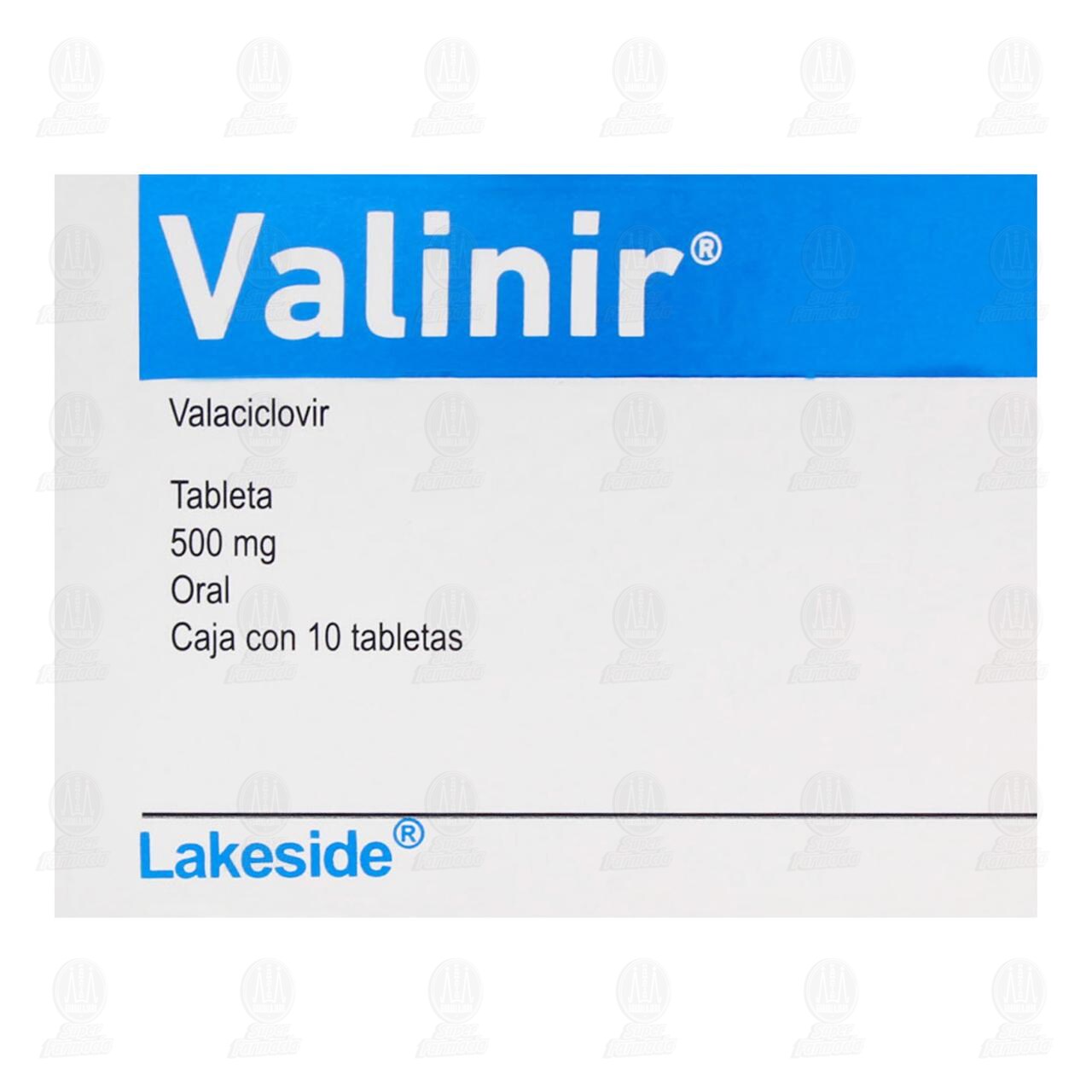 Valinir 500 mg, 10 Tabletas. image number 1