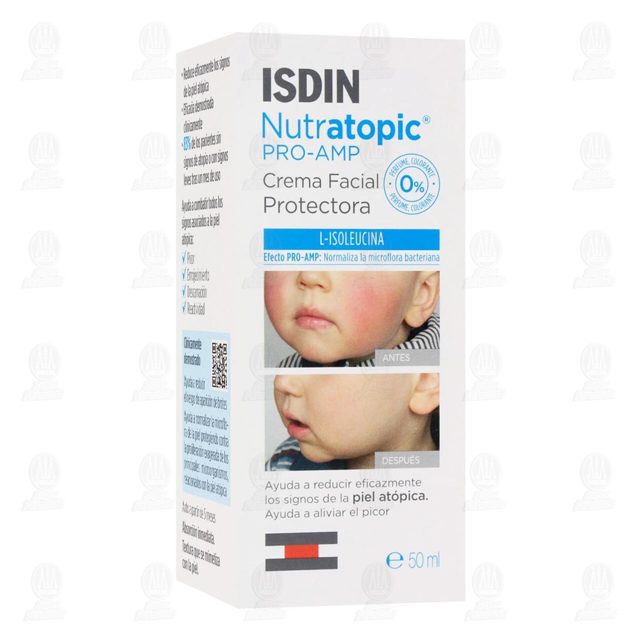 Isdin Nutratopic Pro-AMP Crema Facial, 50 ml. image number 0