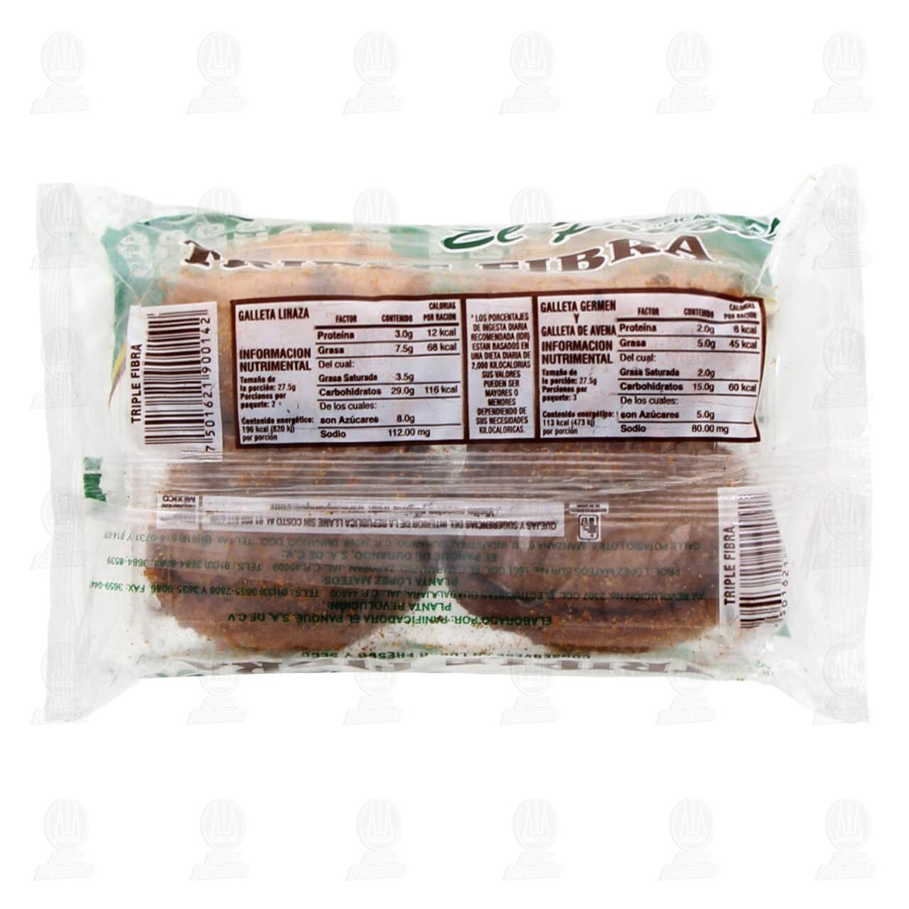 Galletas Triple Fibra El Panqu&eacute;, 220 gr. image number 1