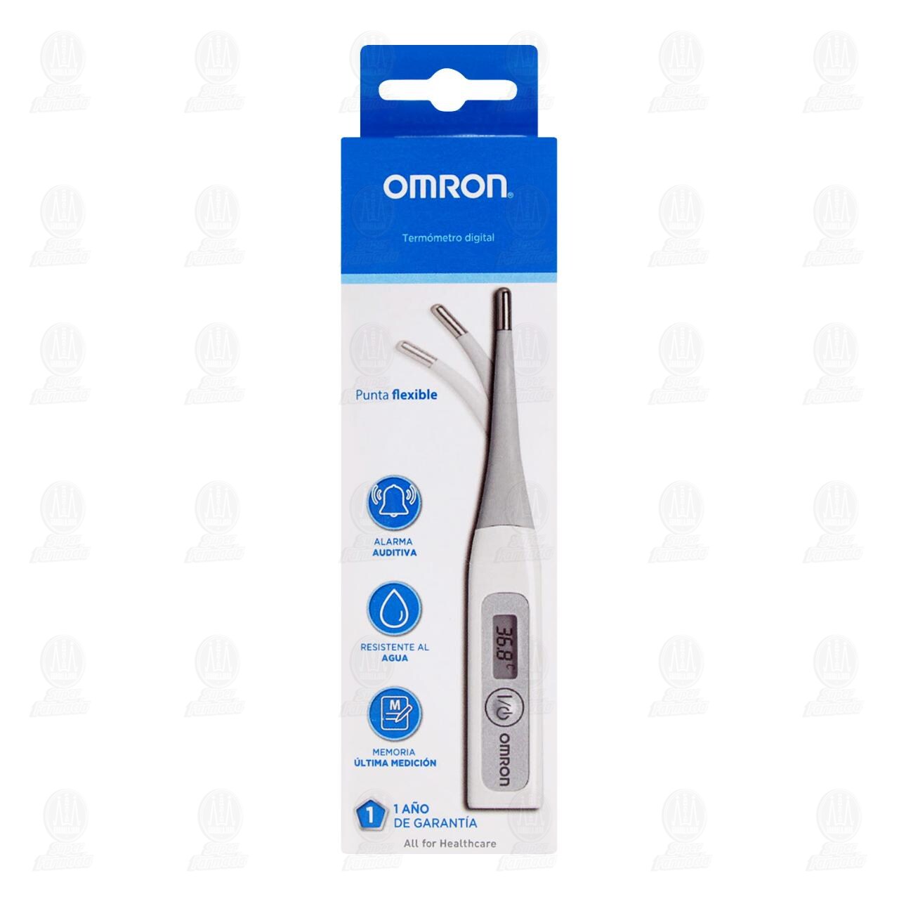 Term&oacute;metro Digital Omron Flex Temp Smart con Punta Flexible MC-343F, 1 pz. image number 1