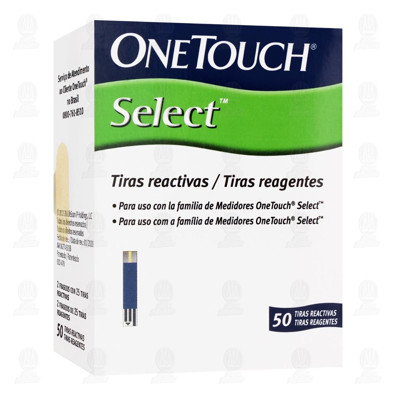 One Touch Select Tiras Reactivas, 50 pzas. image number 0