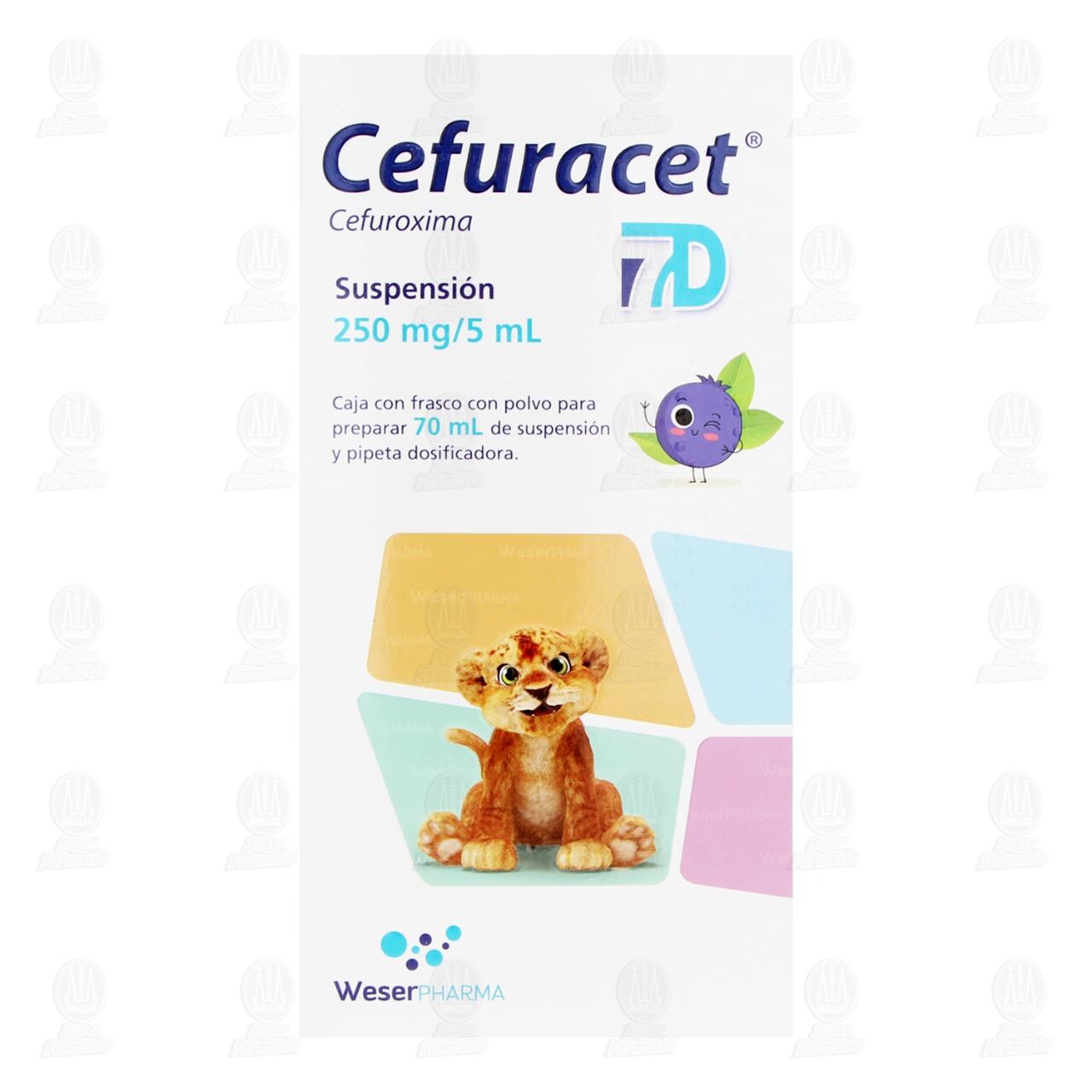 Cefuracet 7D 250mg/5ml Suspensi&oacute;n, 70 ml. image number 1