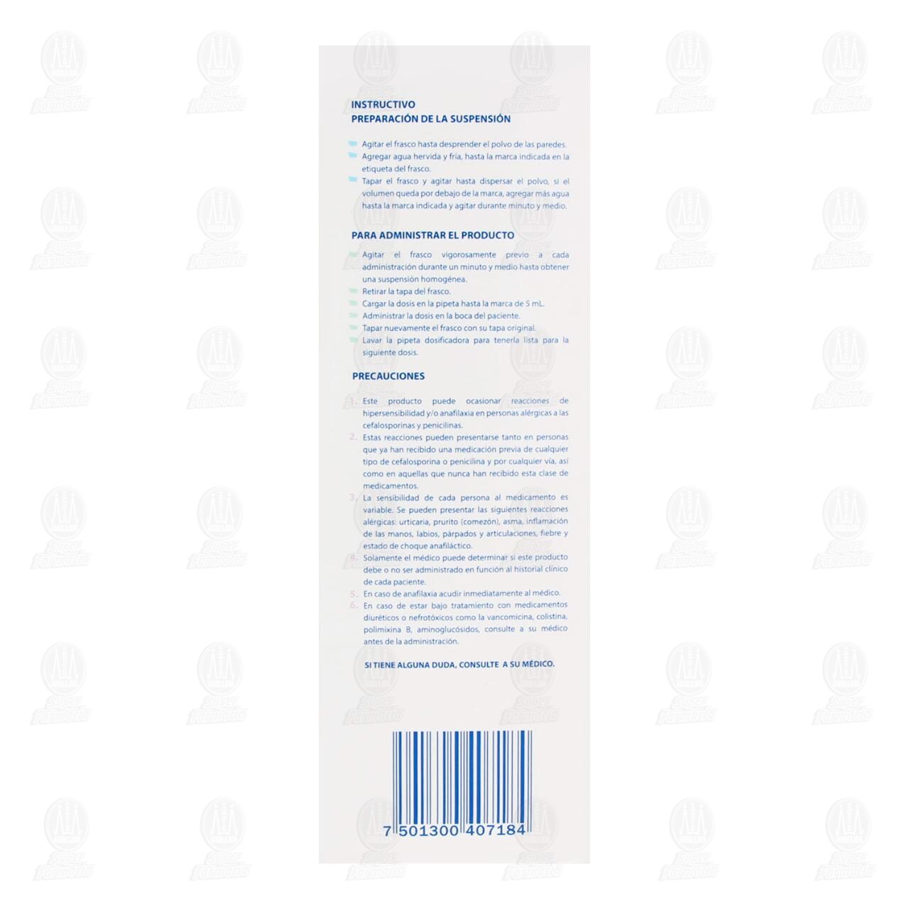 Cefuracet 7D 250mg/5ml Suspensi&oacute;n, 70 ml. image number 2