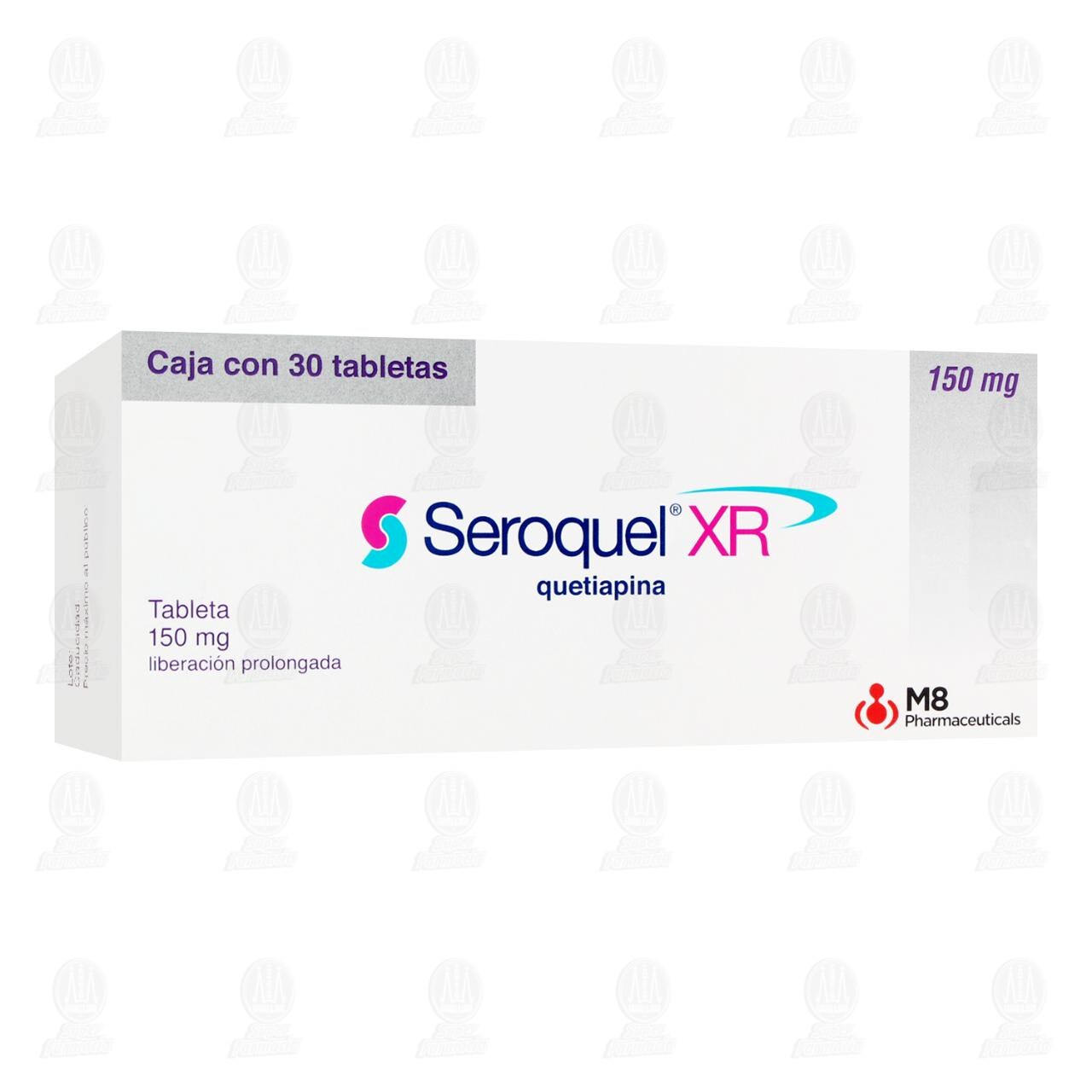 Seroquel XR 150 mg, 30 Tabletas. image number 0