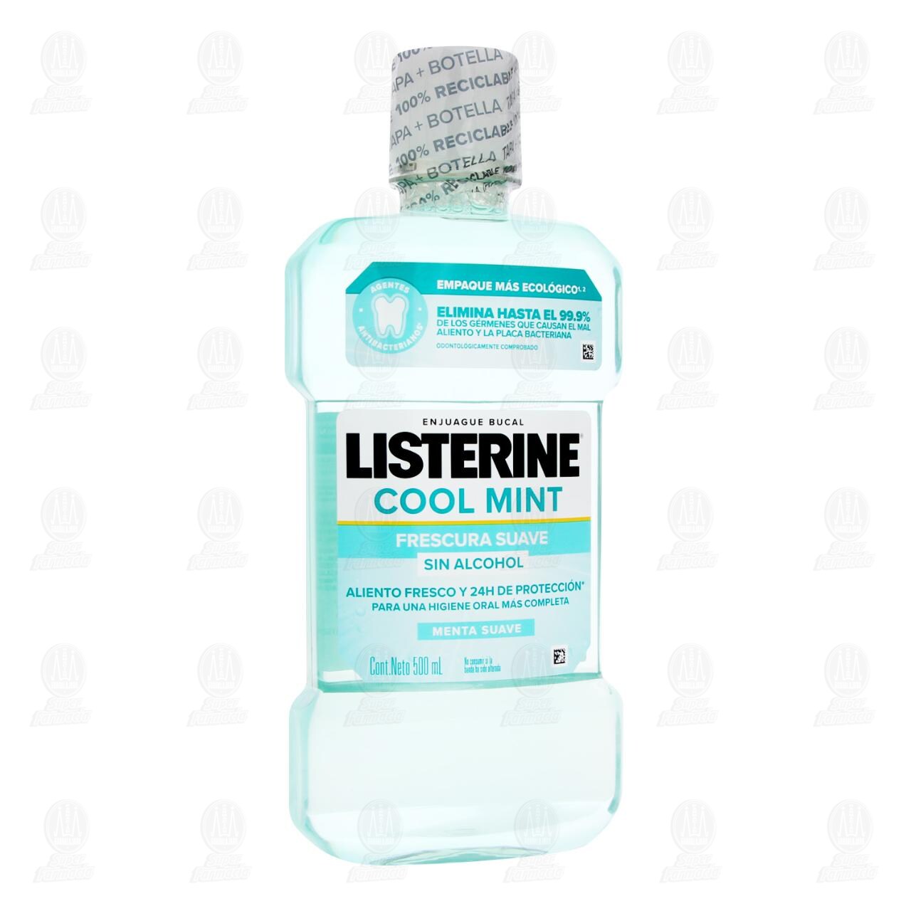 Enjuague Bucal Listerine Cool Mint Frescura Suave Sin Alcohol, 500 ml. image number 0