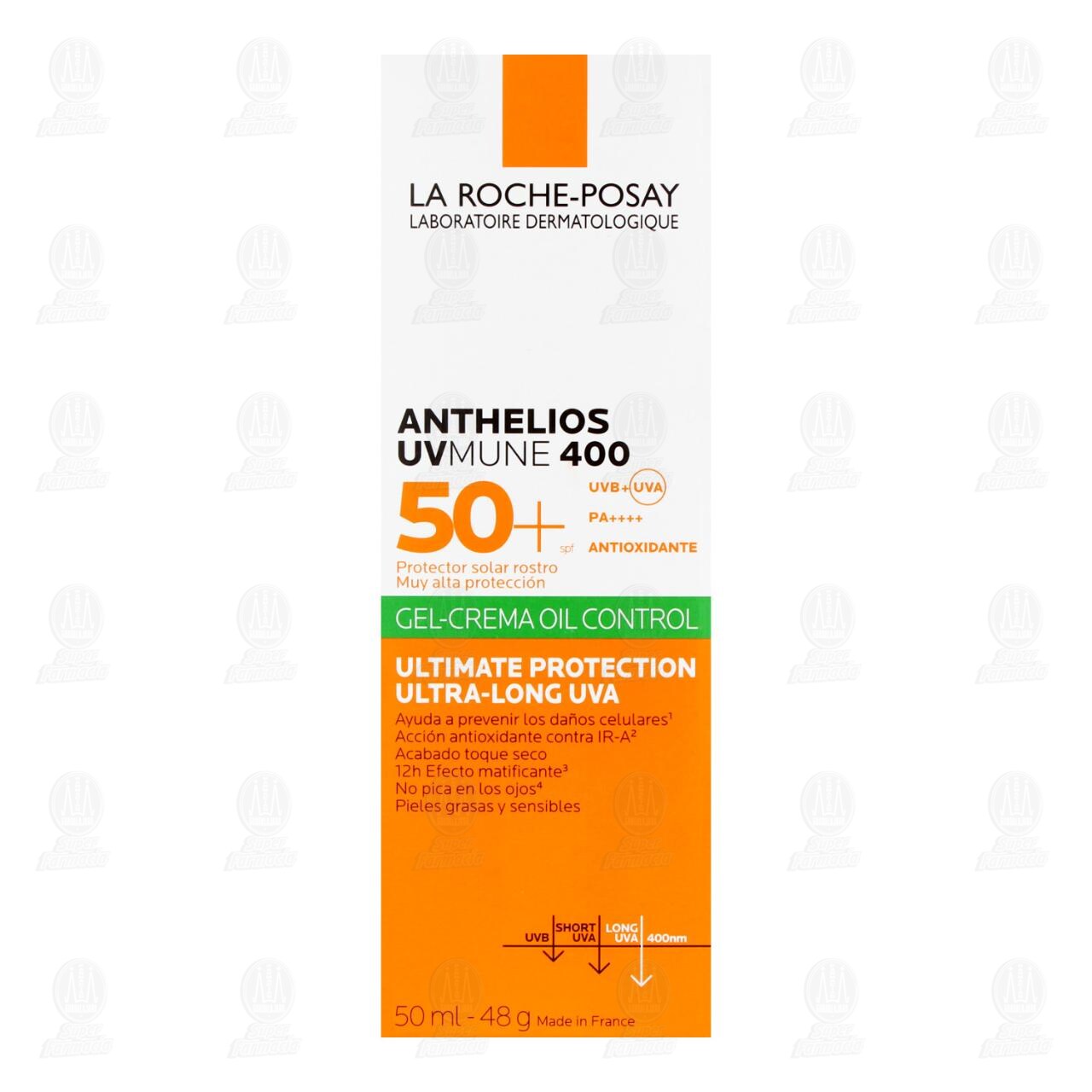 La Roche Posay Protector Solar Anthelios UVMune 400 FPS 50+ Gel Crema, 50 ml. image number 1
