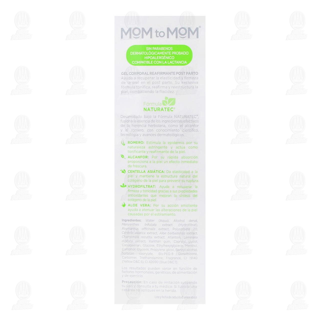 Mom to Mom Gel Reafirmante Post Parto, 230ml. image number 3
