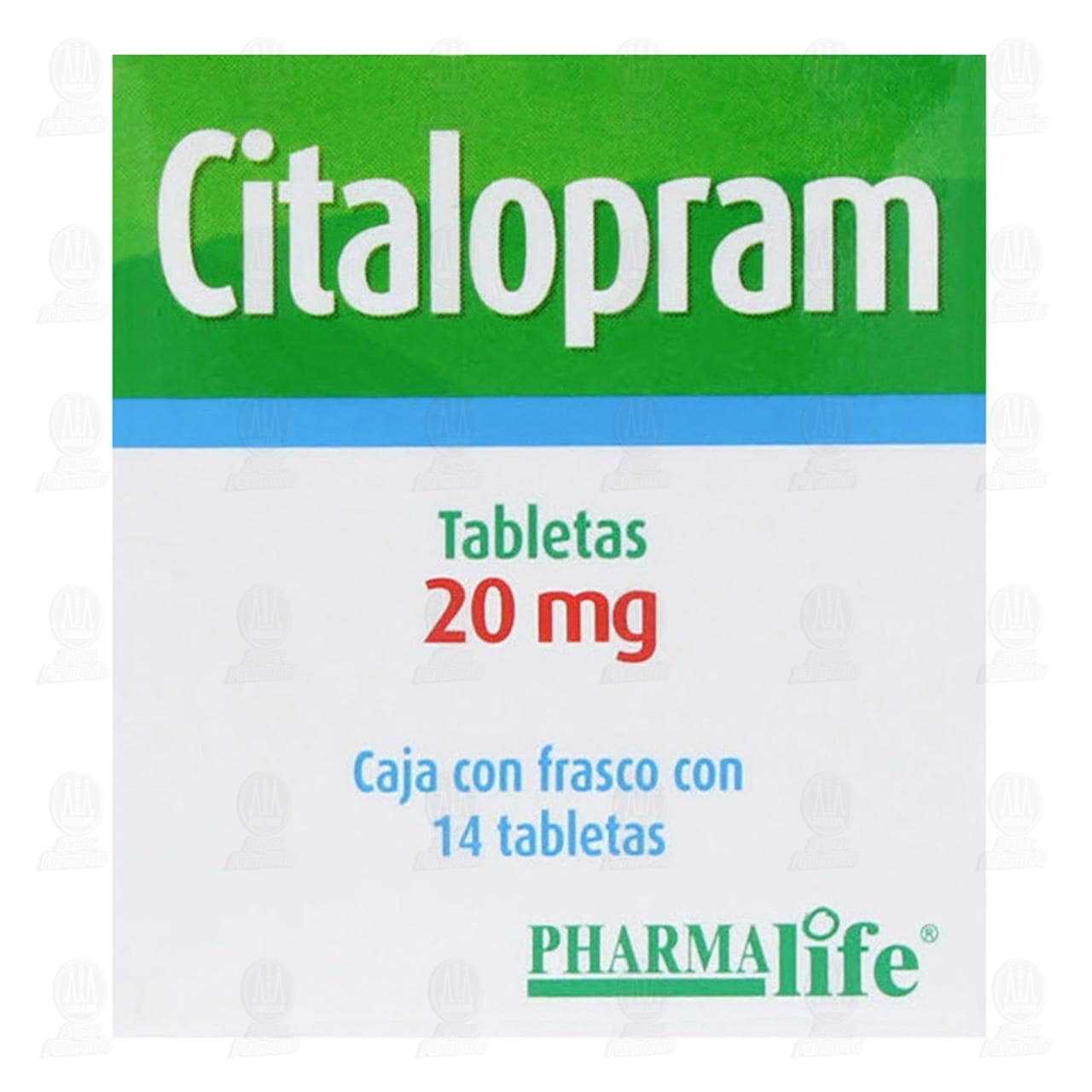 Citalopram 20 mg, 14 Tabletas Pharmalife. image number 1