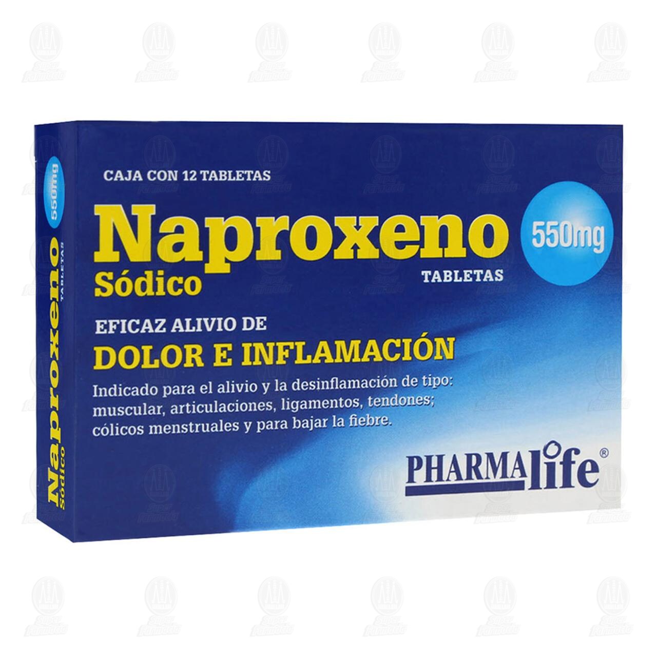 Naproxeno 550mg 12 Tabletas Pharmalife Smart Club