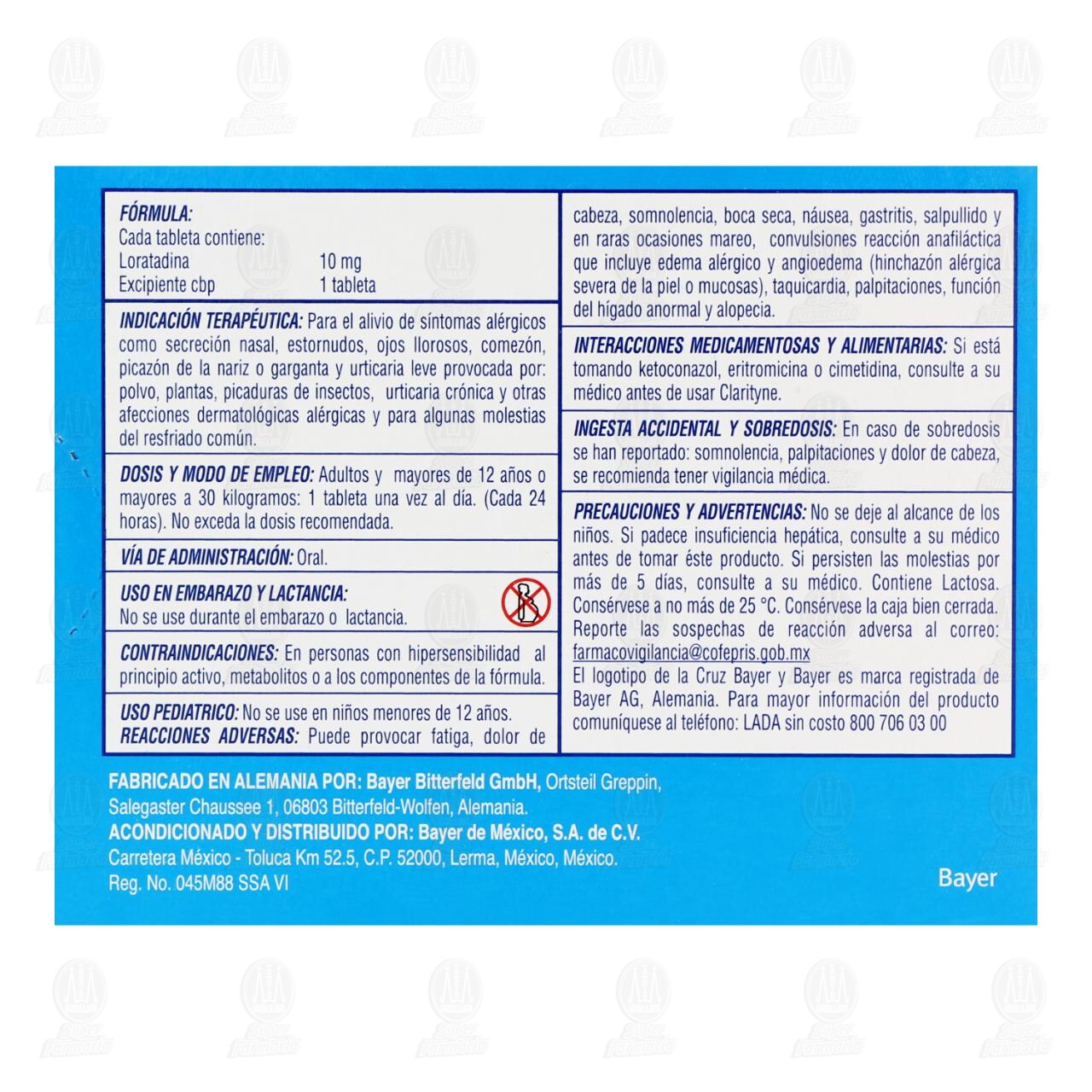 Clarityne Alivio de Alergias y Congesti&oacute;n Nasal 10 mg, 10 Tabletas. image number 2