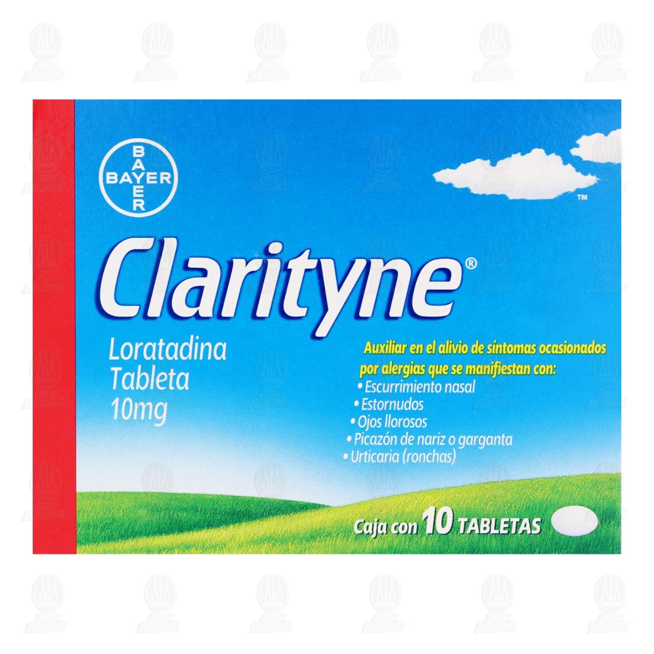 Clarityne Alivio de Alergias y Congesti&oacute;n Nasal 10 mg, 10 Tabletas. image number 1