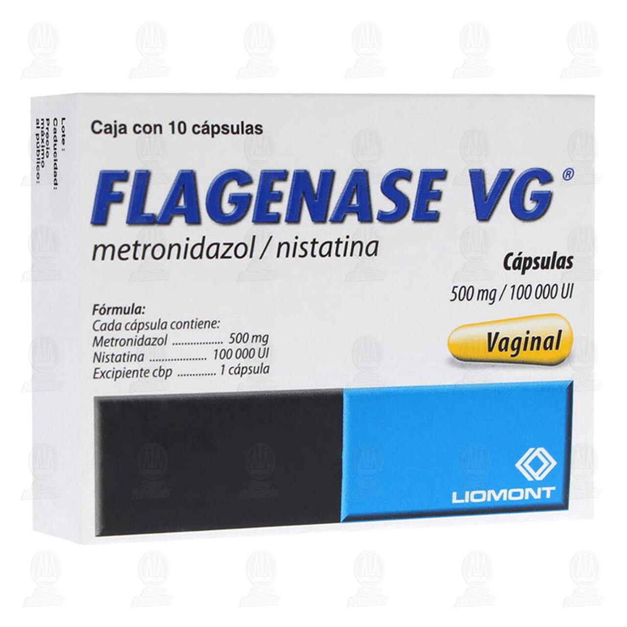 Flagenase VG 500mg/100000UI, 10 C&aacute;psulas. image number 0
