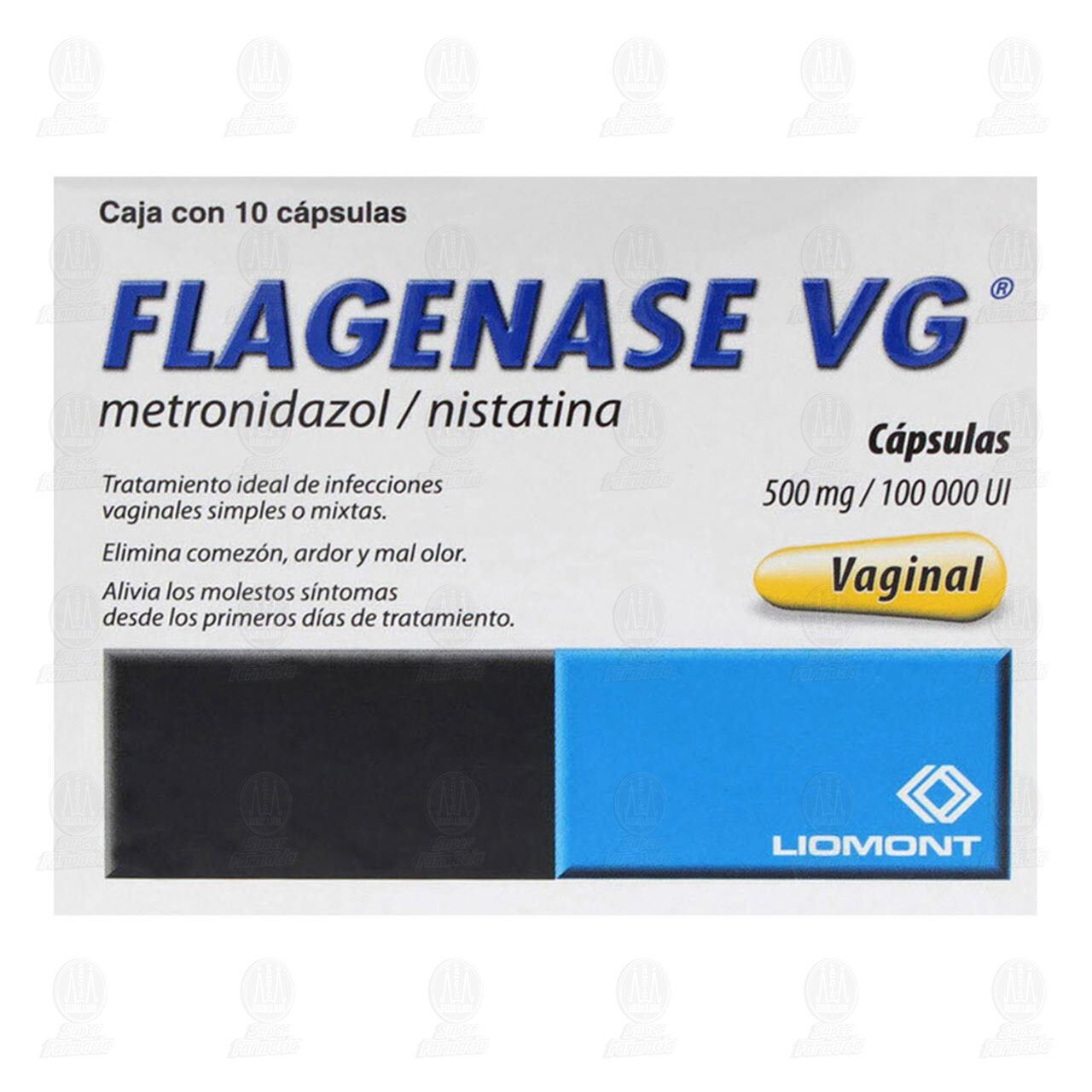 Flagenase VG 500mg/100000UI, 10 C&aacute;psulas. image number 2