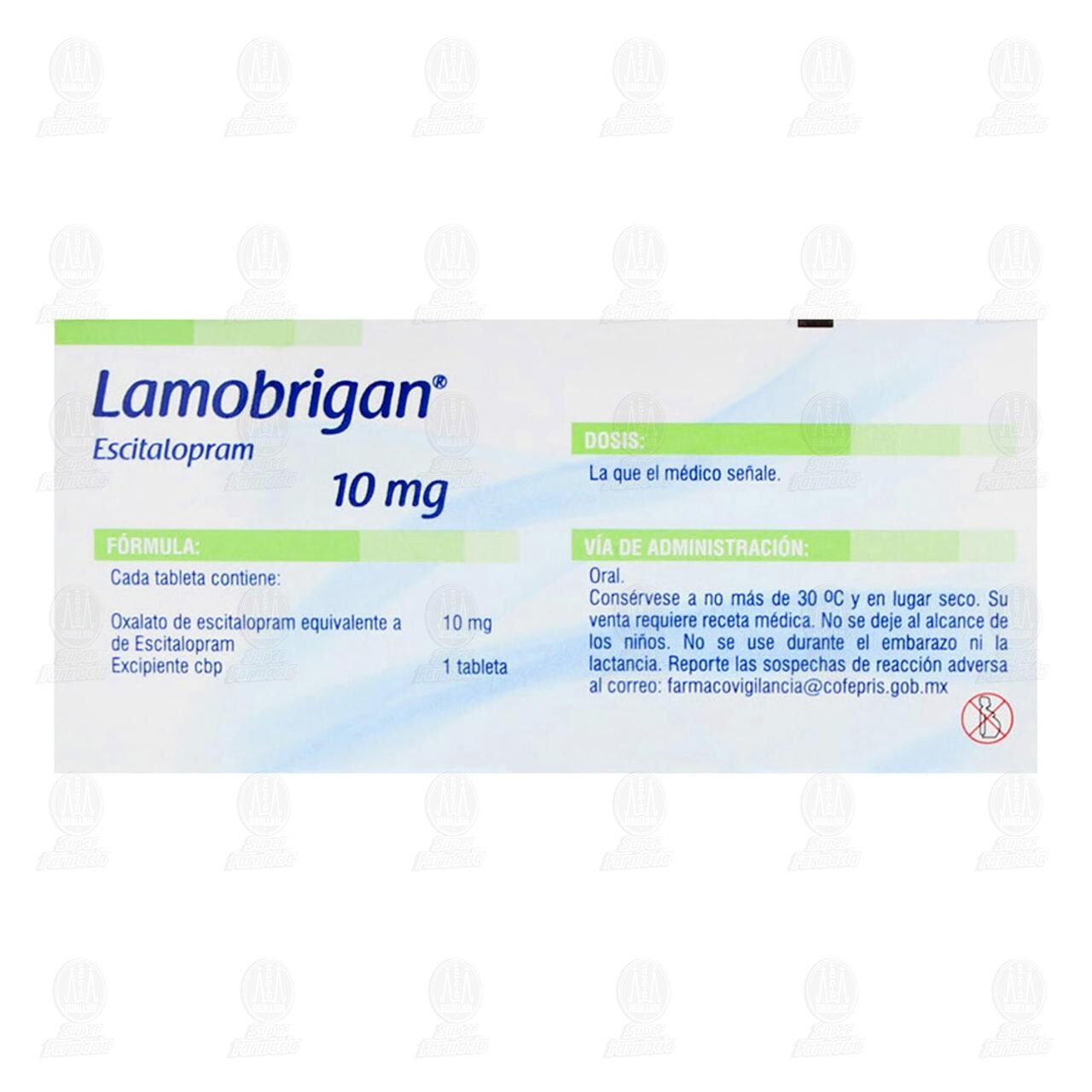 Lamobrigan 10 mg, 28 Tabletas. image number 2