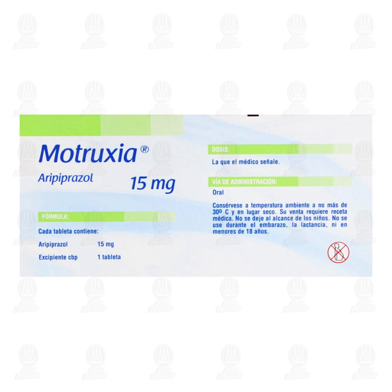 Motruxia 15 mg, 20 Tabletas. image number 2
