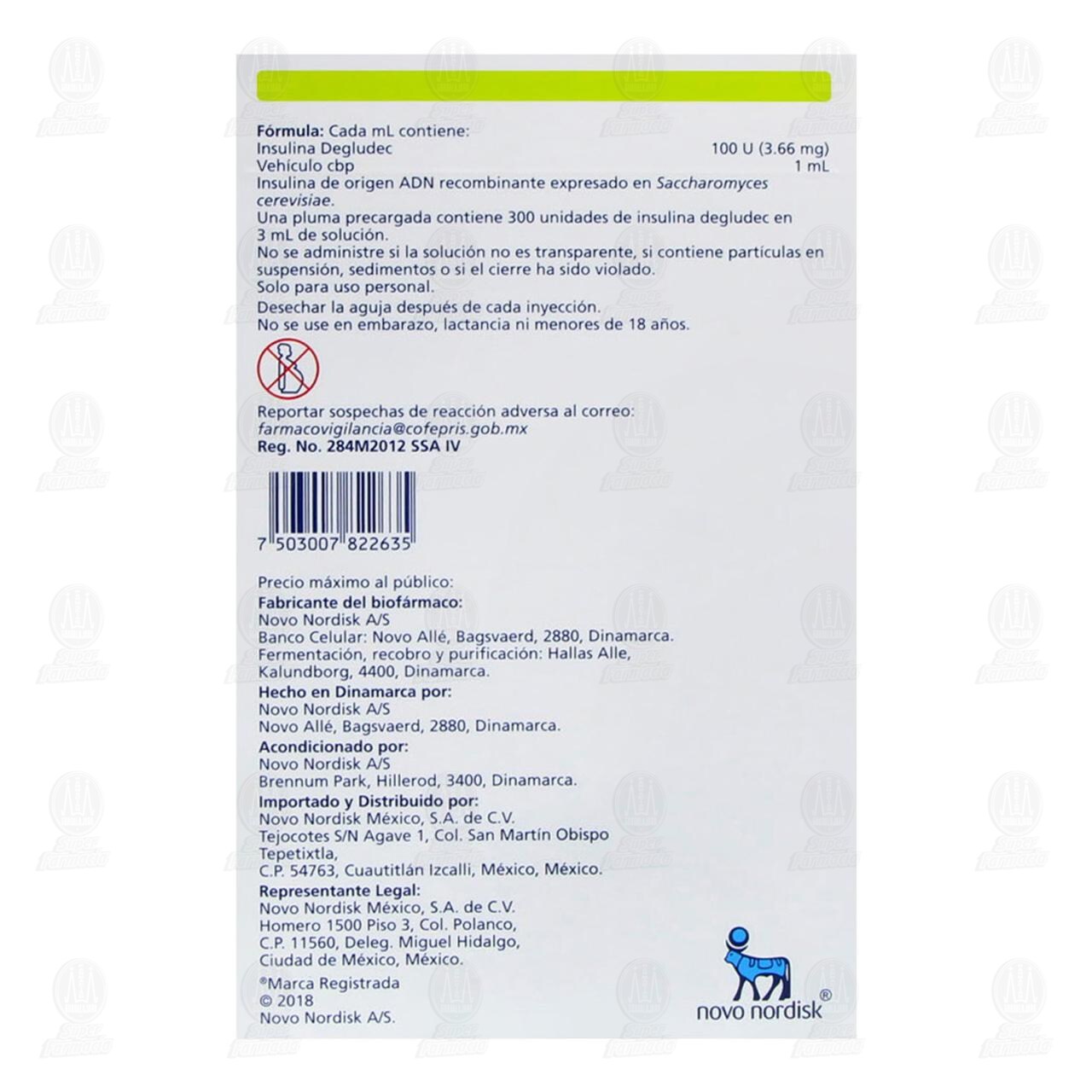 Tresiba FlexTouch 100U/ml Soluci&oacute;n Inyectable 5 Plumas Precargadas, 3 ml c/u. image number 2