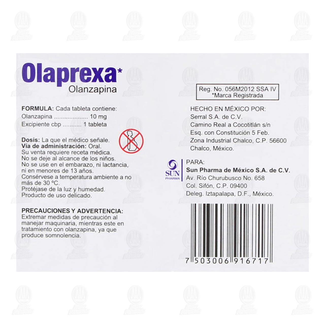 Olaprexa 5 mg, 14 Tabletas. image number 2