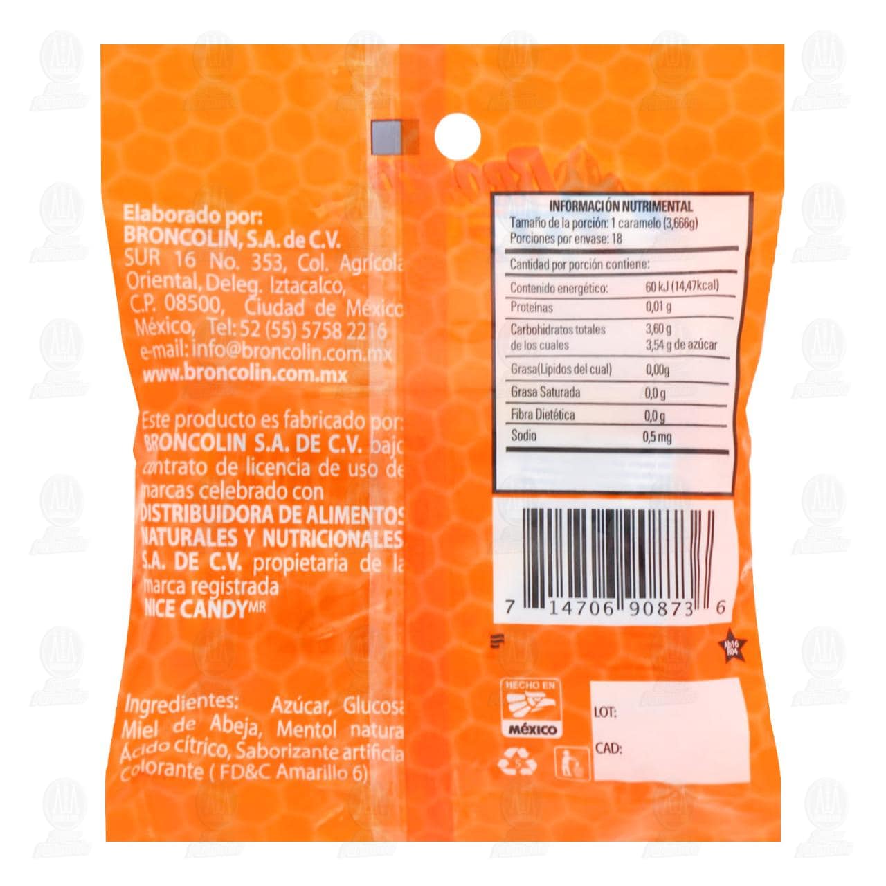 Broncofresh Miel Naranja, 66 gr. image number 1