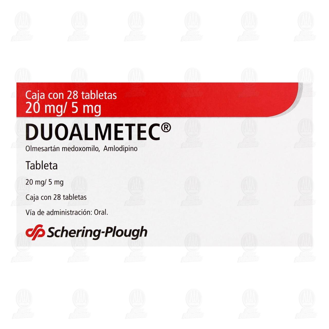 Duoalmetec 20mg/5mg, 28 Tabletas. image number 1