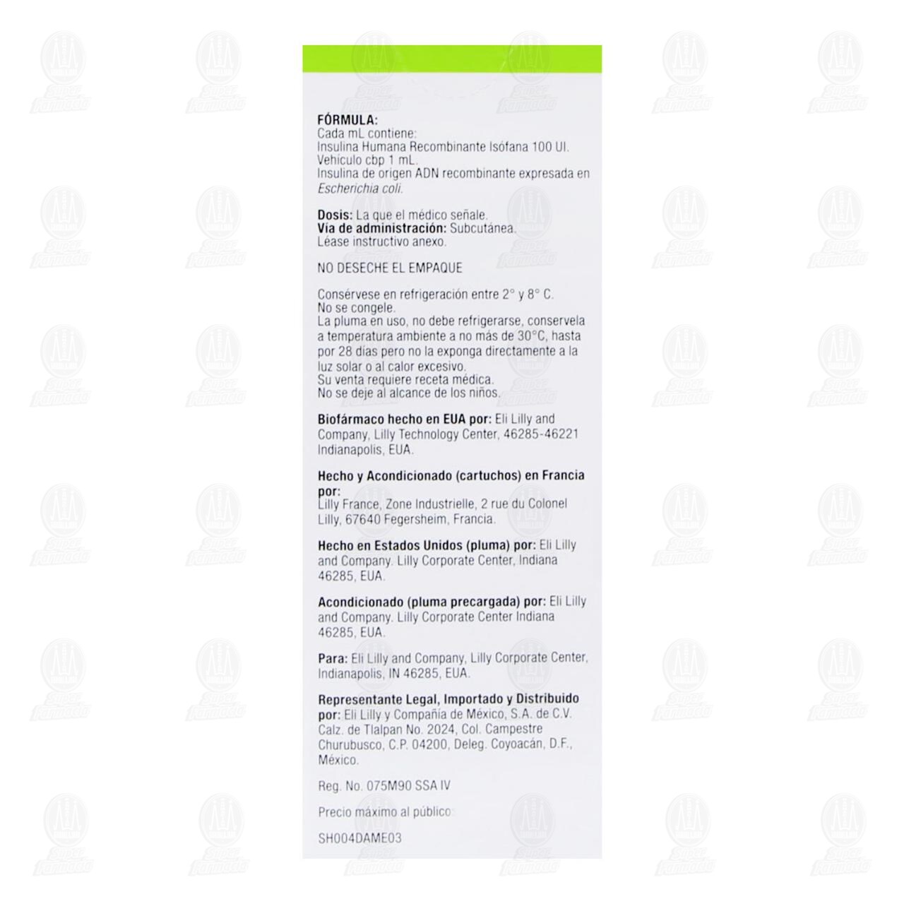 Humulin N NPH Kwikpen 100UI/ml Suspensi&oacute;n Inyectable Pluma Precargada, 3 ml. image number 2