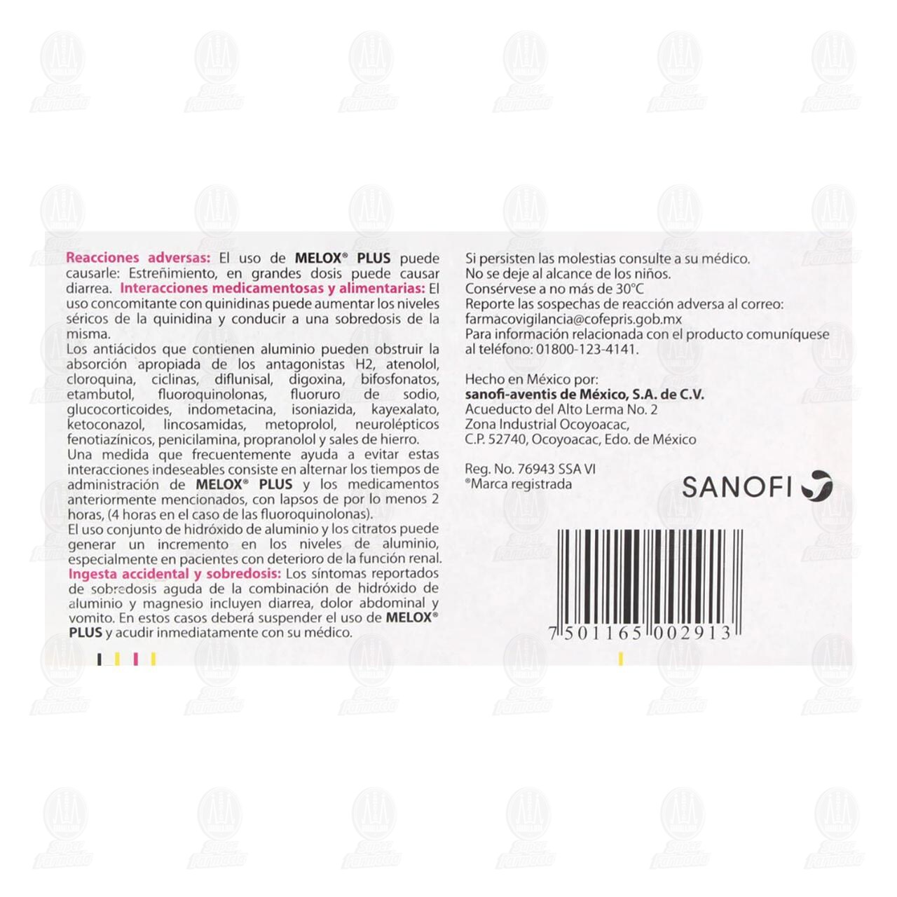 Melox Plus Sabor Menta, 50 Tabletas. image number 2