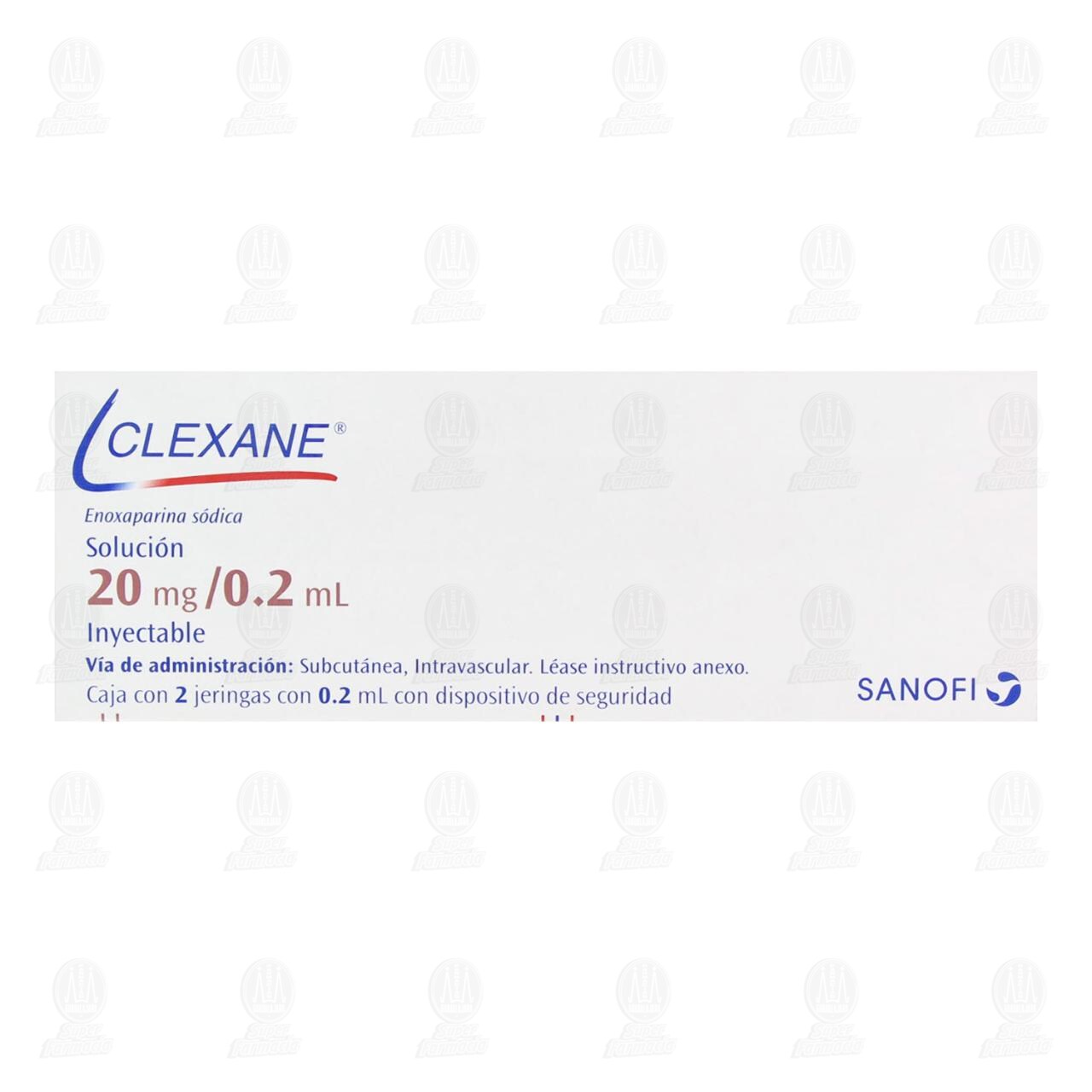 Clexane 20 mg Soluci&oacute;n Inyectable 2 Jeringas, 0.2 ml. image number 1