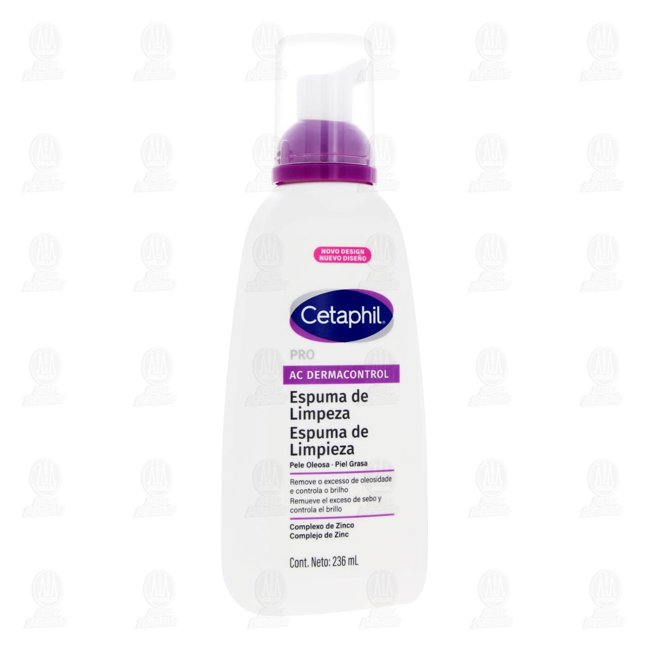 Cetaphil Espuma de Limpieza Pro AC Derma Control, 236 ml.