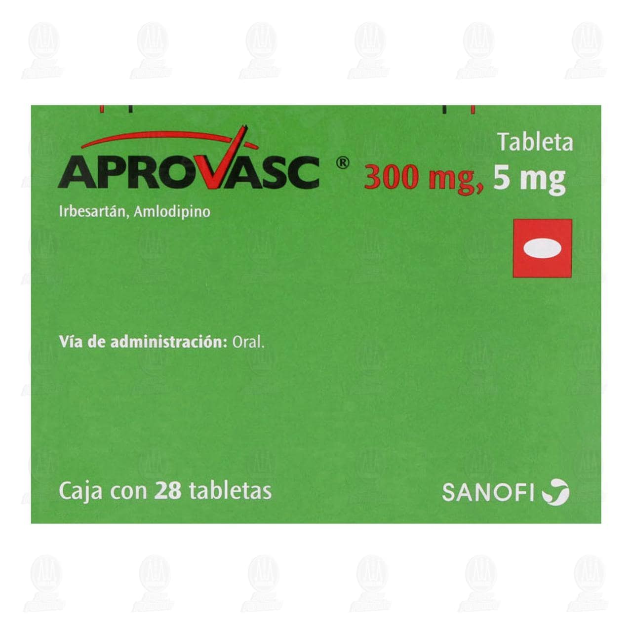 Aprovasc 300mg 5mg 28 Tabletas