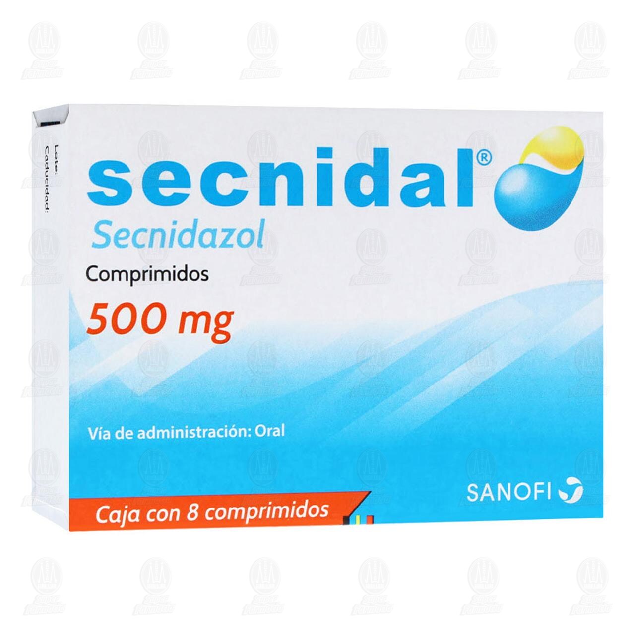 Secnidal 500 mg, 8 Comprimidos.
