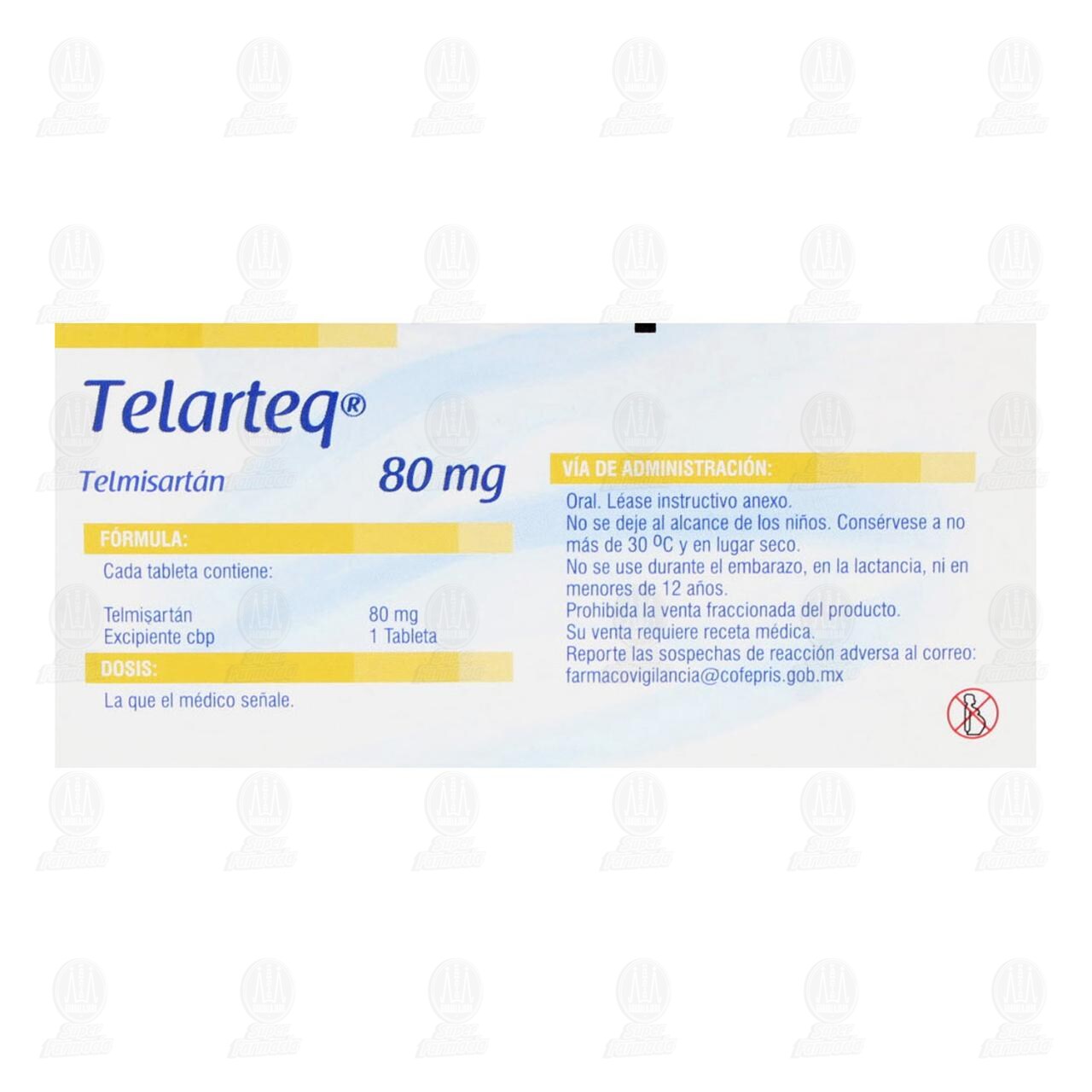 Telarteq 80 mg, 14 Tabletas. image number 2