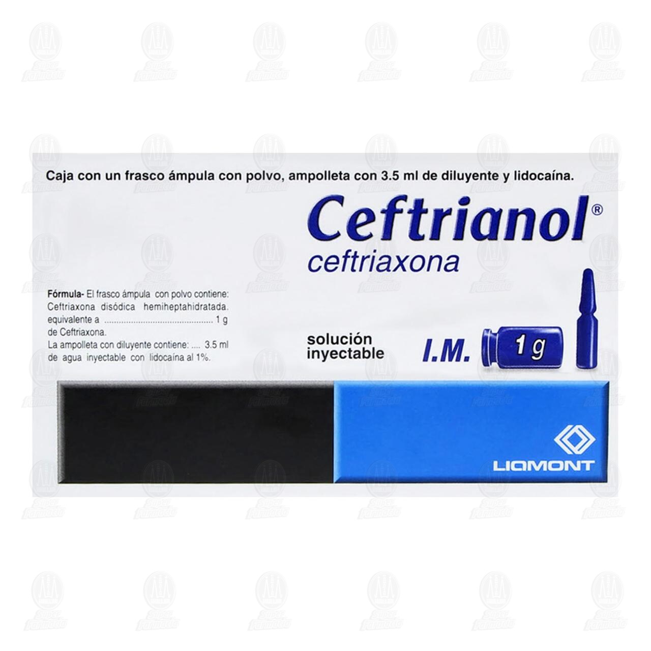 Ceftrianol 1 gr Soluci&oacute;n Inyectable, 3.5 ml. image number 2