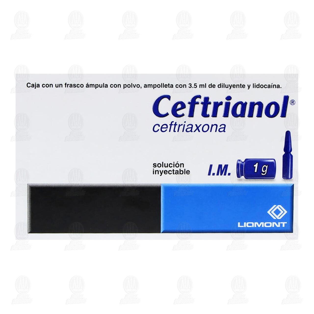 Ceftrianol 1 gr Soluci&oacute;n Inyectable, 3.5 ml. image number 1