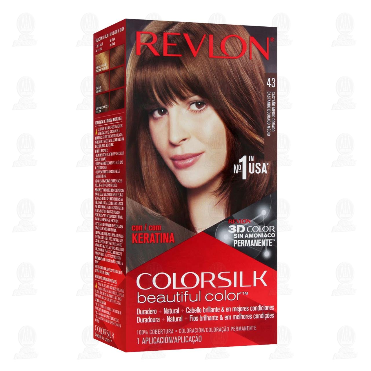 Imagen para Tinte ColorSilk Beautiful Color Castaño Medio Dorado (43).