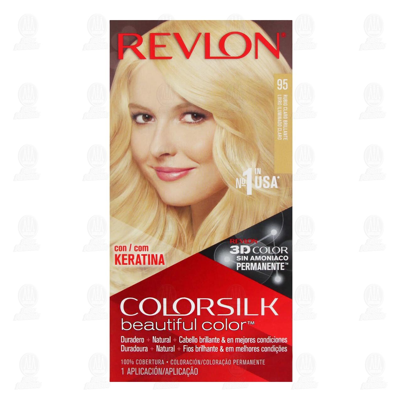 Tinte Revlon ColorSilk Beautiful Color Rubio Claro Brillante (95), 1 pz. image number 1
