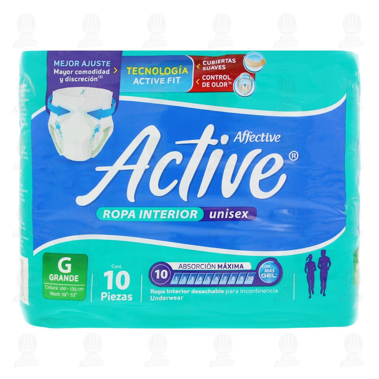 Affective Active Ropa Interior Desechable para Incontinencia Talla Grande, 10 pzas. image number 1