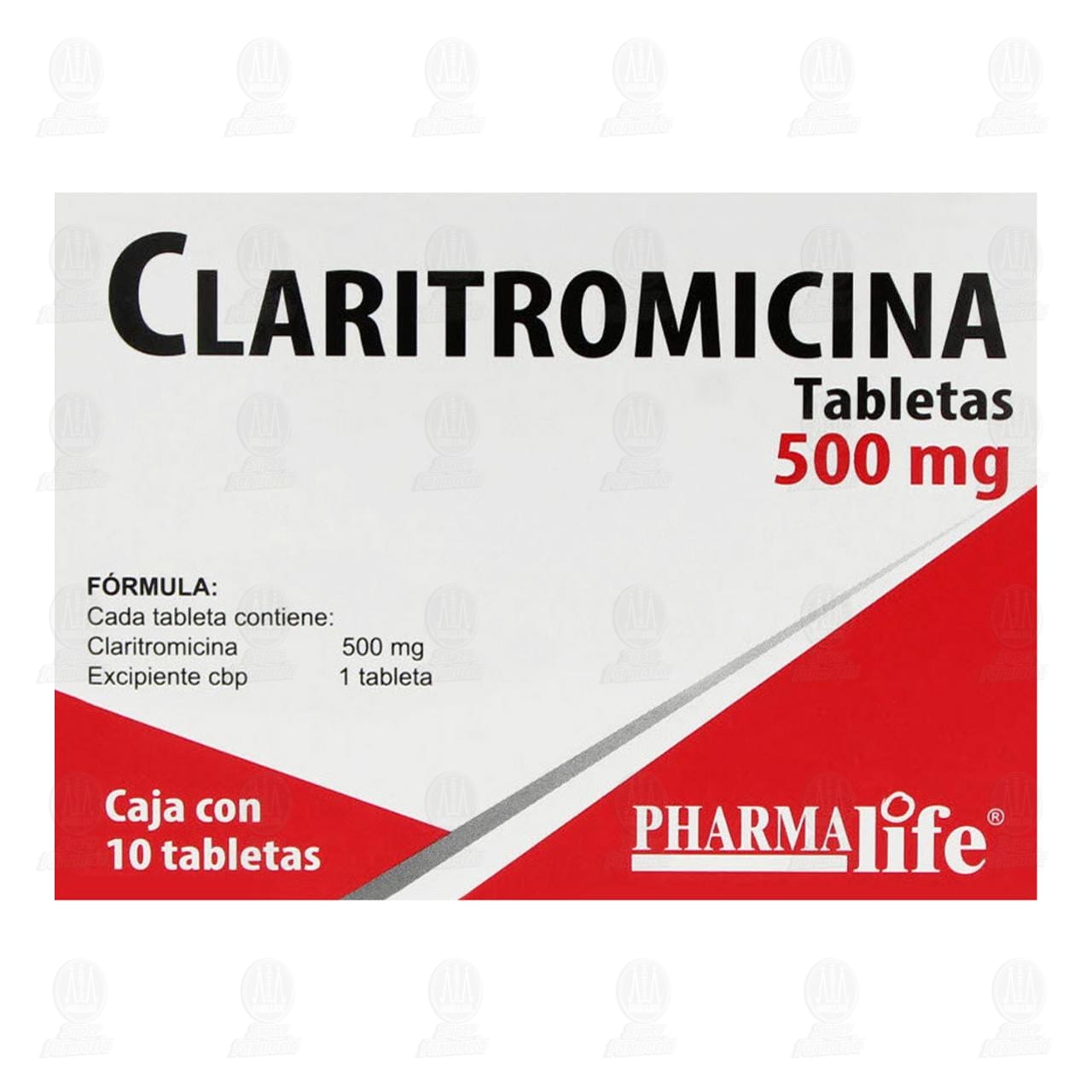 Claritromicina 500 mg, 10 Tabletas Pharmalife. image number 2