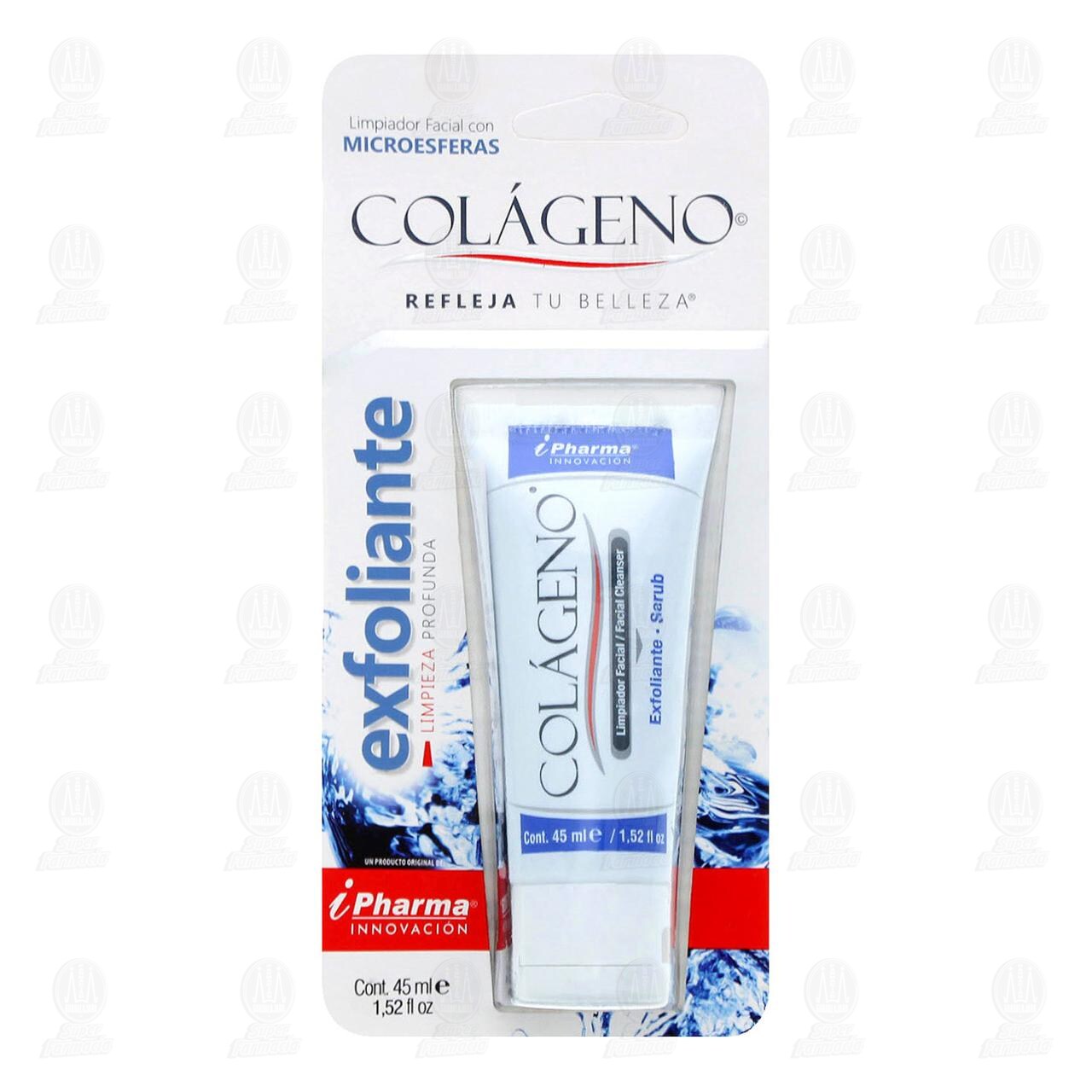 Limpiador Facial Col&aacute;geno Ipharma Exfoliante, 45 ml. image number 0