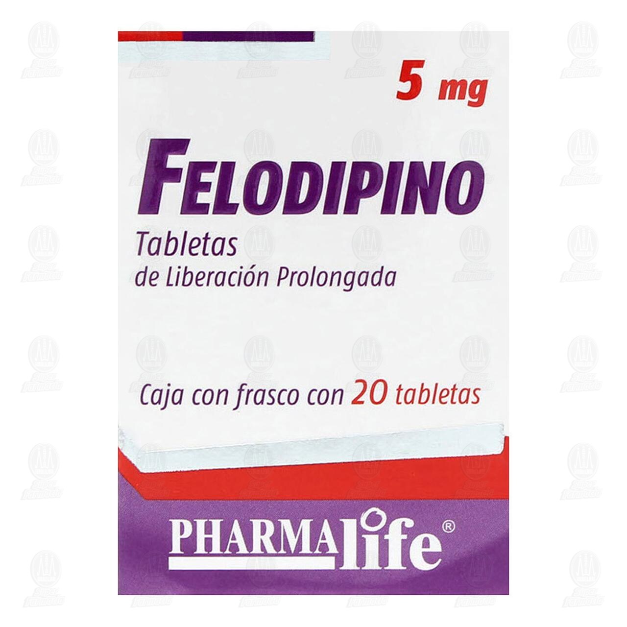 Felodipino 5 mg, 20 Tabletas Pharmalife. image number 1