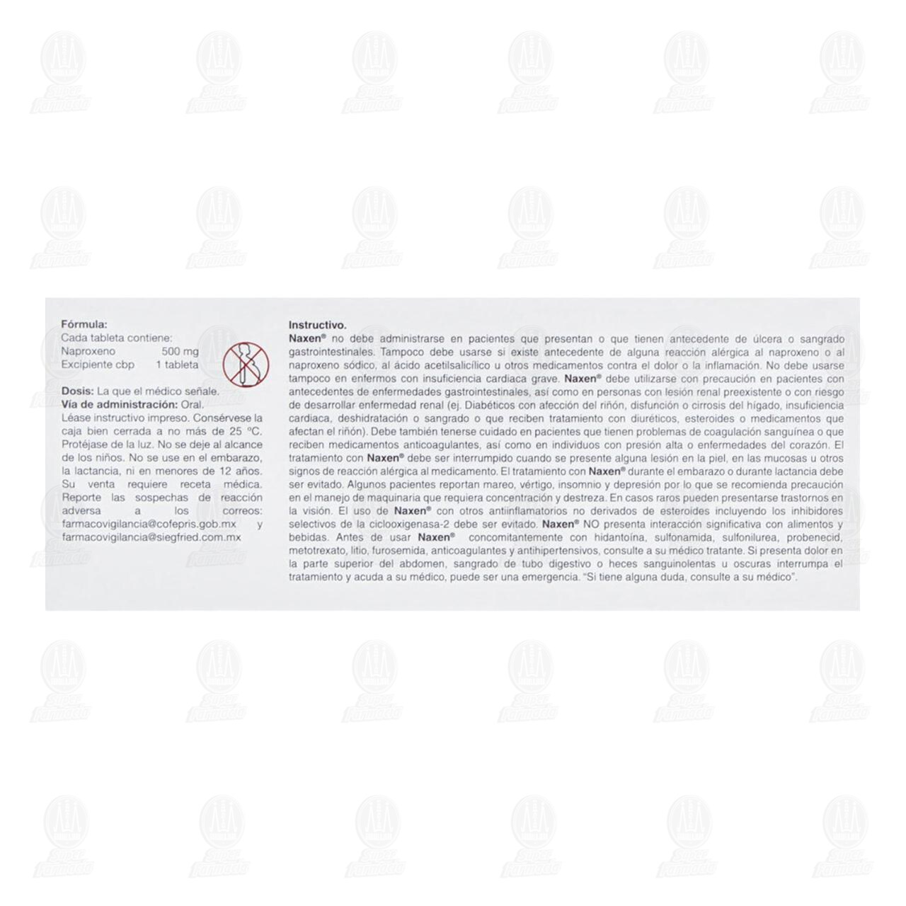 Naxen 500 mg, 15 Tabletas. image number 2