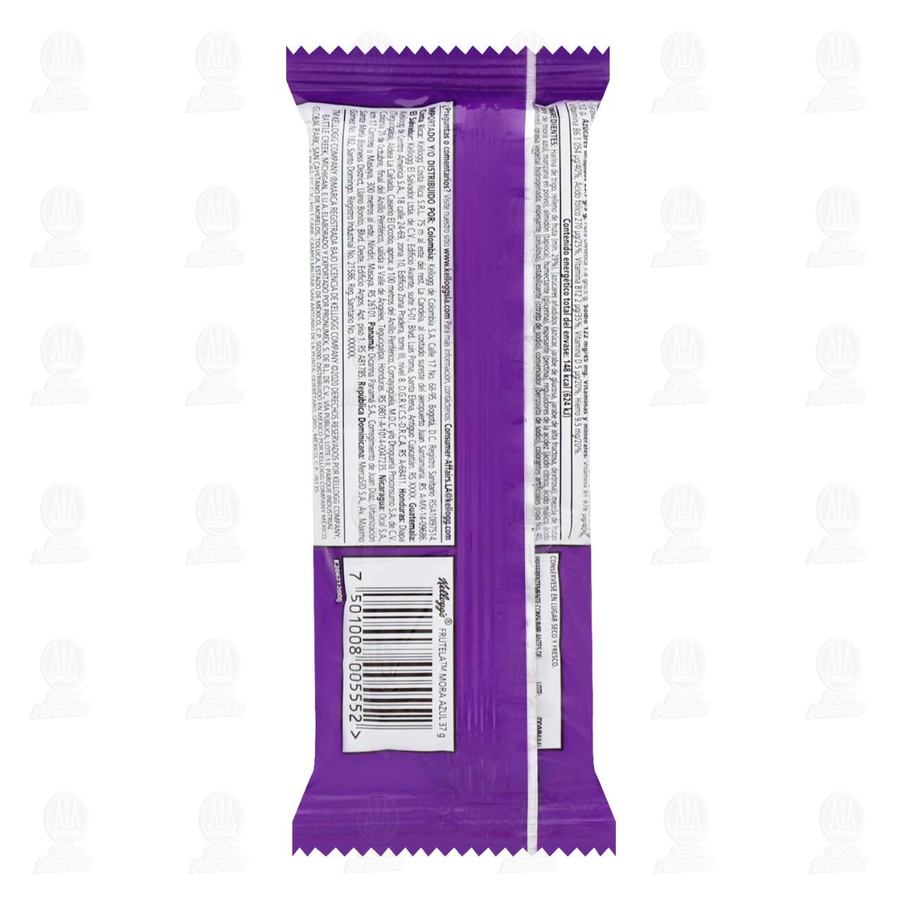 Barra Kellogg's Frutela Sabor Mora Azul, 37 gr. image number 1