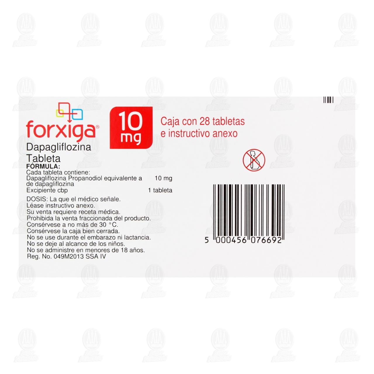 Forxiga 10 mg, 28 Tabletas. image number 2