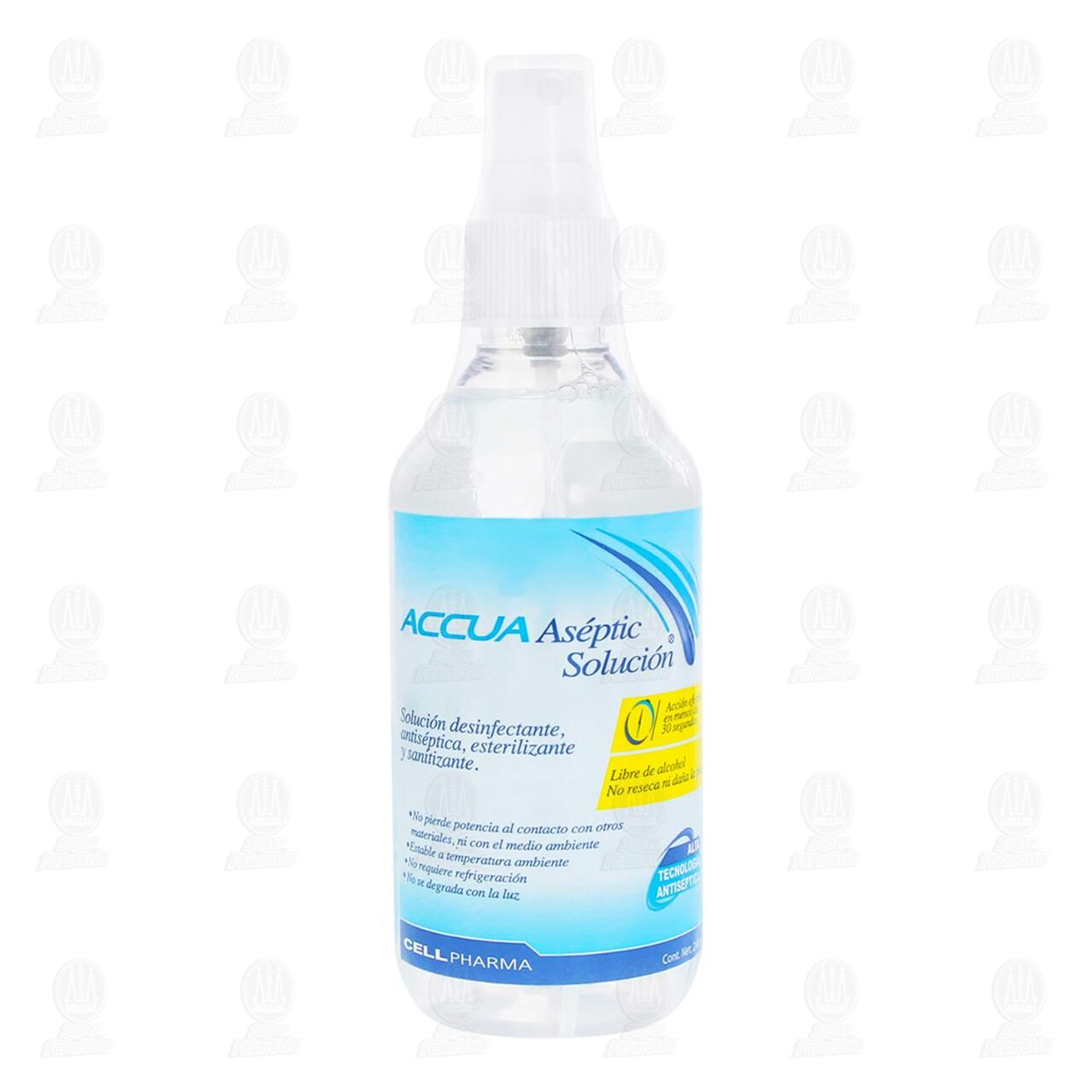 Soluci&oacute;n Desinfectante Accua As&eacute;ptic Antis&eacute;ptica, Esterilizante y Sanitizante, 240 ml. image number 1