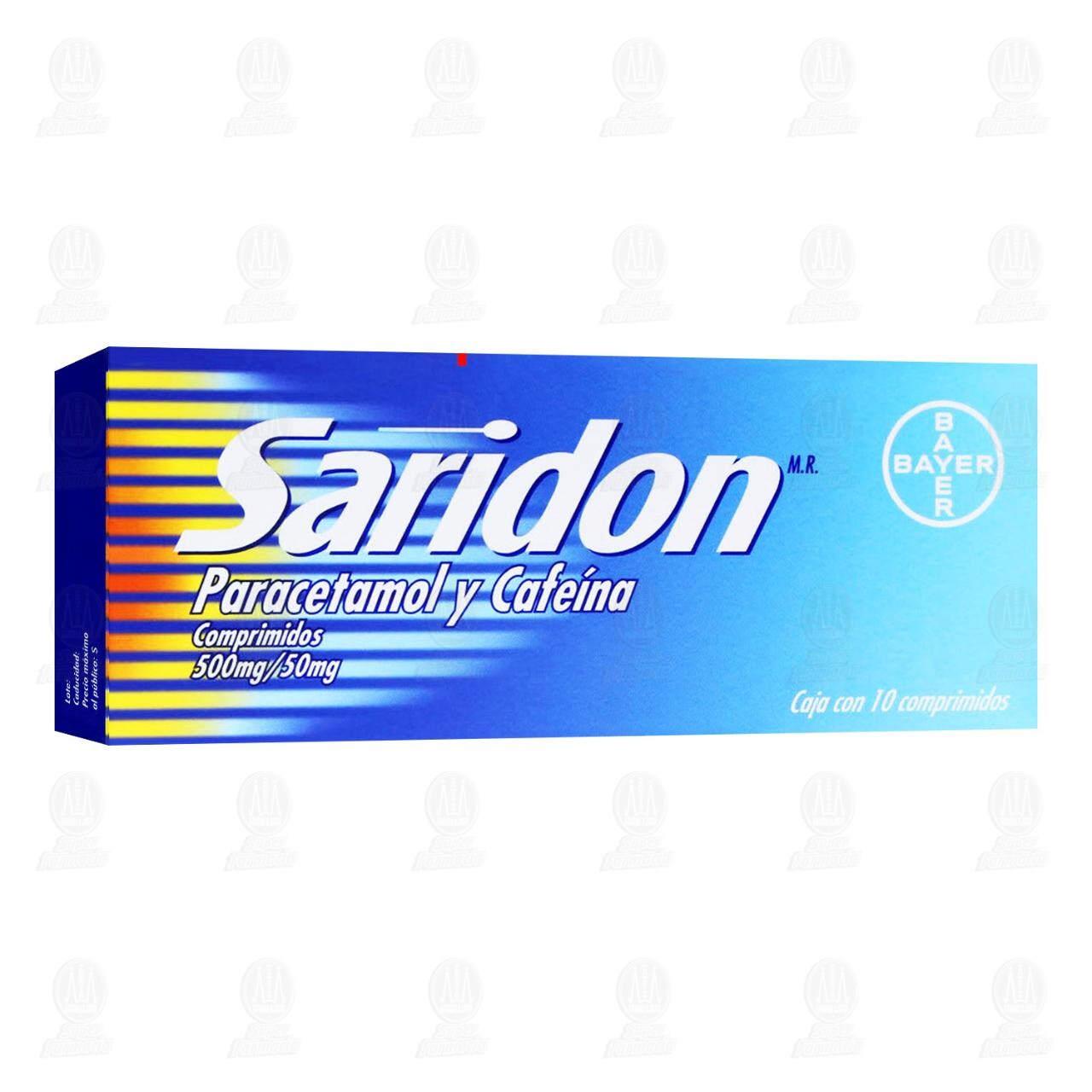 Saridon 500mg/50mg, 10 Comprimidos. image number 0