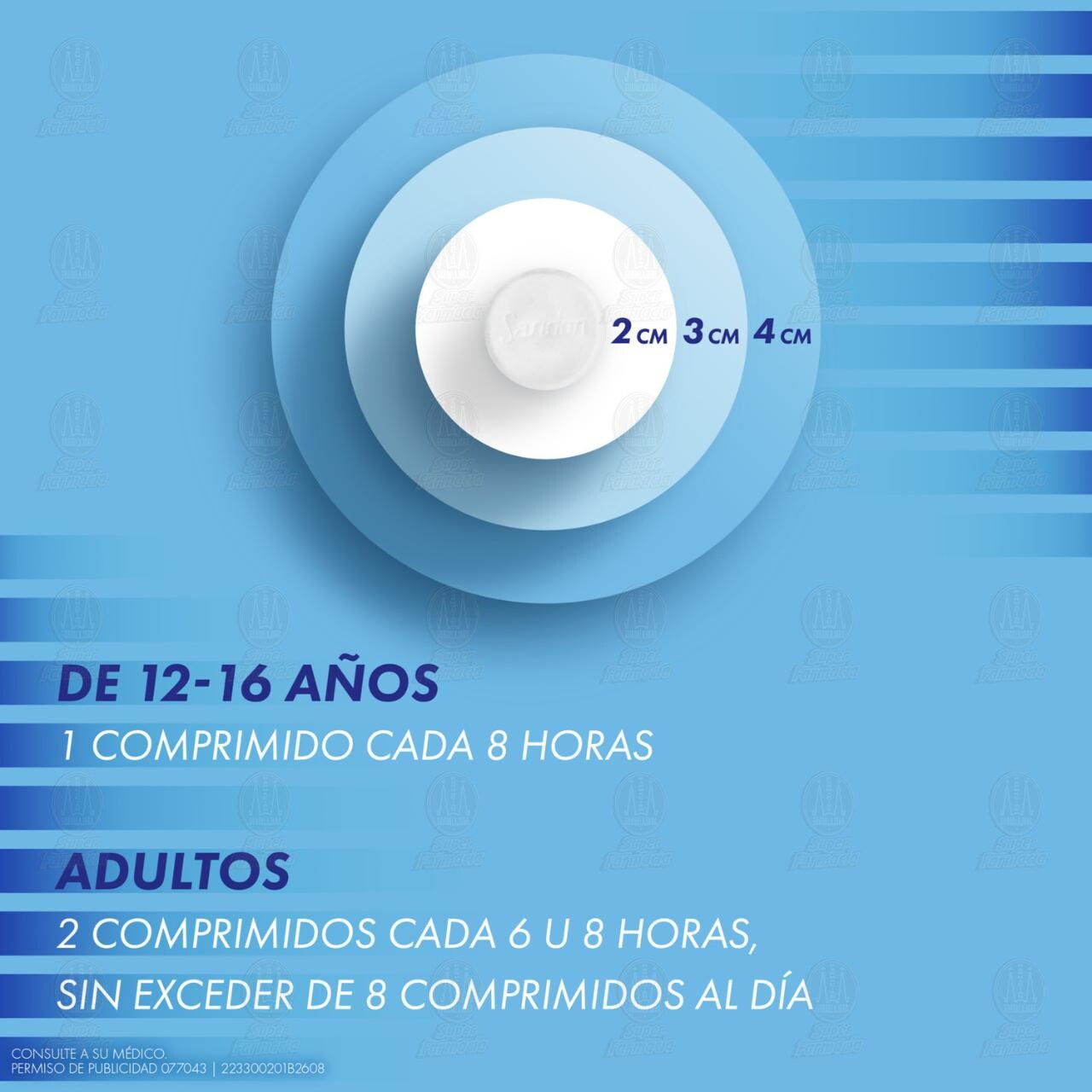 Saridon 500mg/50mg, 10 Comprimidos. image number 4