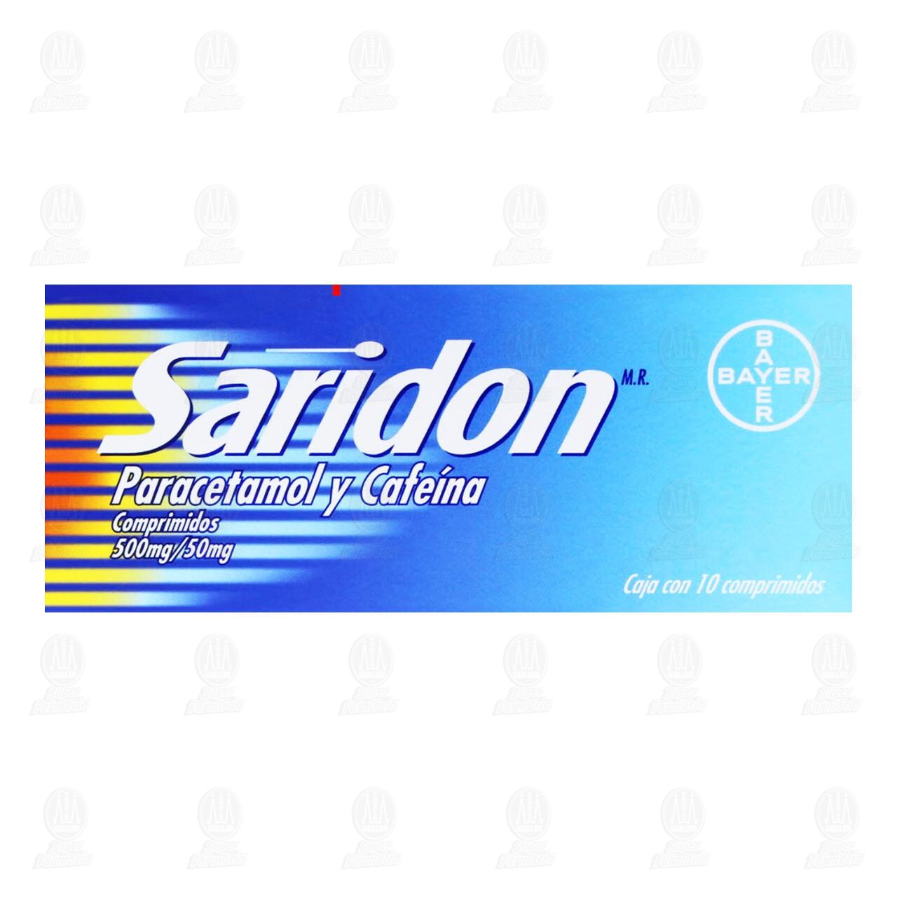 Saridon 500mg/50mg, 10 Comprimidos. image number 1