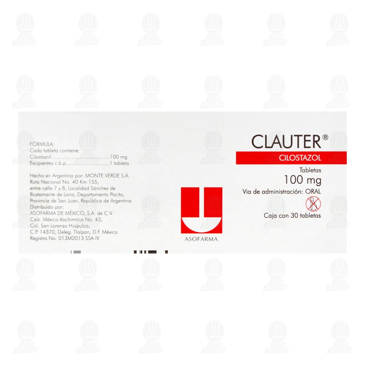 Clauter 100 mg, 30 Tabletas. image number 2